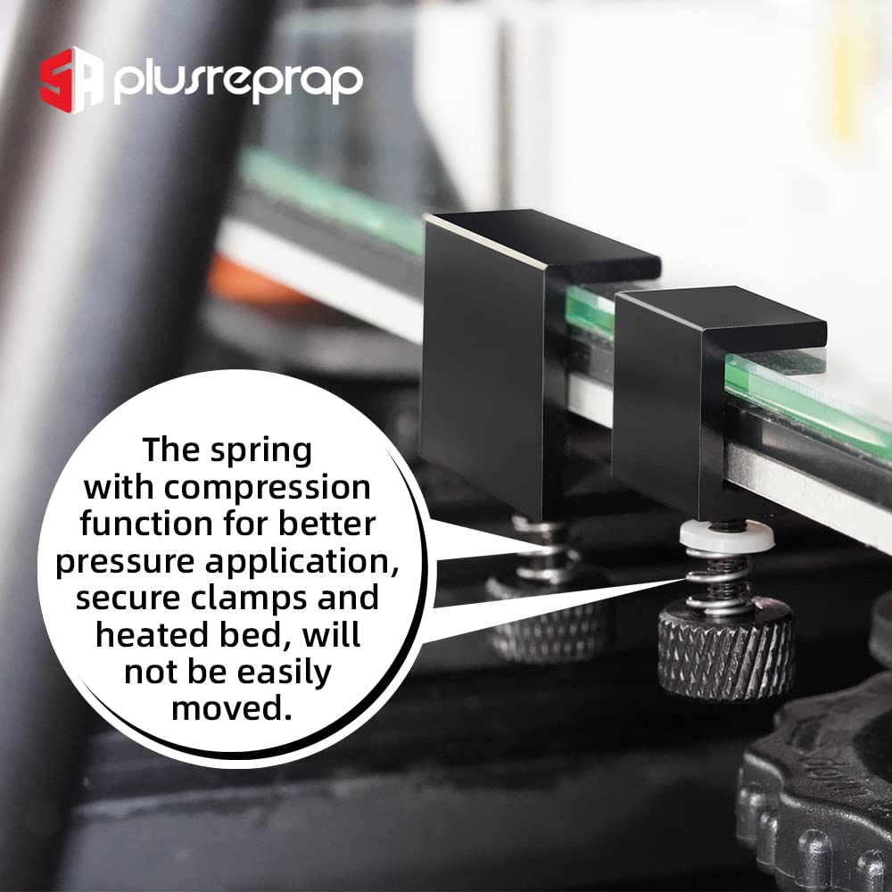 5Aplusreprap 3D Printer Bed Clips: Adjustable Ender 3 Bed Clips For Creality Ender 3 V2/ 3 Pro/Max/Neo/Ender 5, Cr 20 Pro, Cr 10