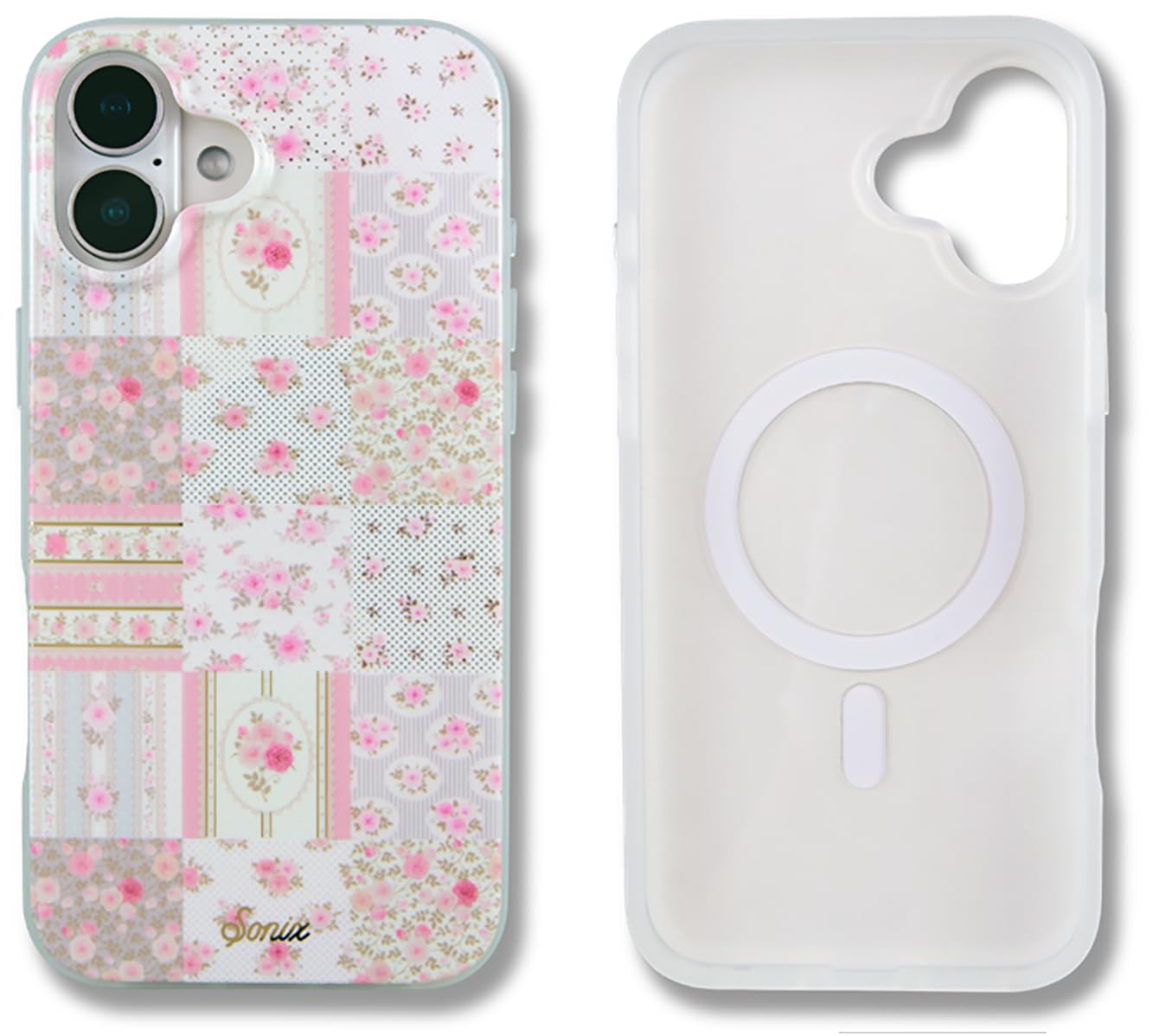 Sonix Case For Iphone 16 Plus | Compatible With Magsafe | 10Ft Drop Tested | Plaid Floral | Patchwork Cottage