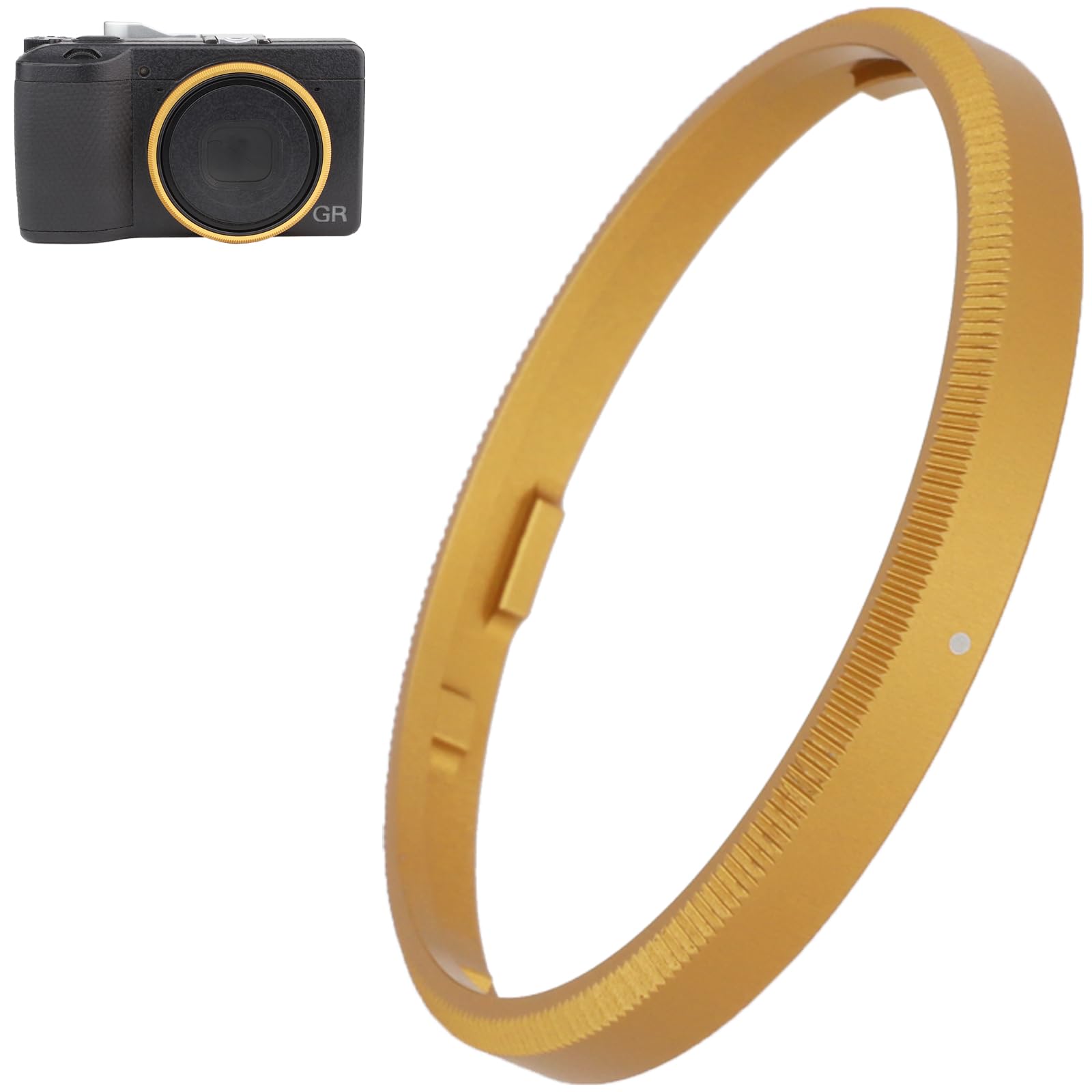 Haoge Rrc Gr3Xk Golden Metal Decorate Ring Cap For Ricoh Gr3X/Griiix Camera Replaces Gn 2