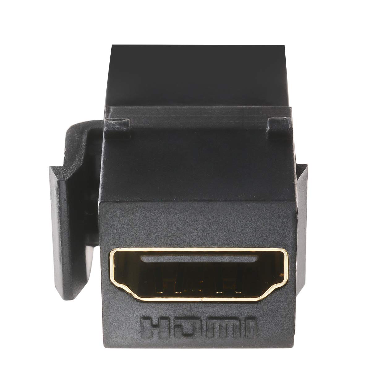 Teninyu Hdmi Keystone Jack Insert Female To Female Coupler Snap-In Insert Connectors Adapter For Wall Plate - Black (2 Pack)