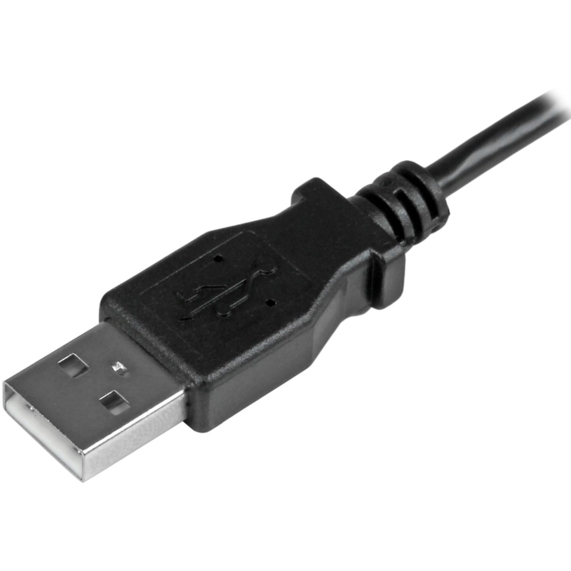 Startech.Com 2M 6 Ft Micro Usb Charge And Sync Cable   Left Angle Micro Usb   M/M   Usb To Micro Usb Charging Cable   24 Awg (Us