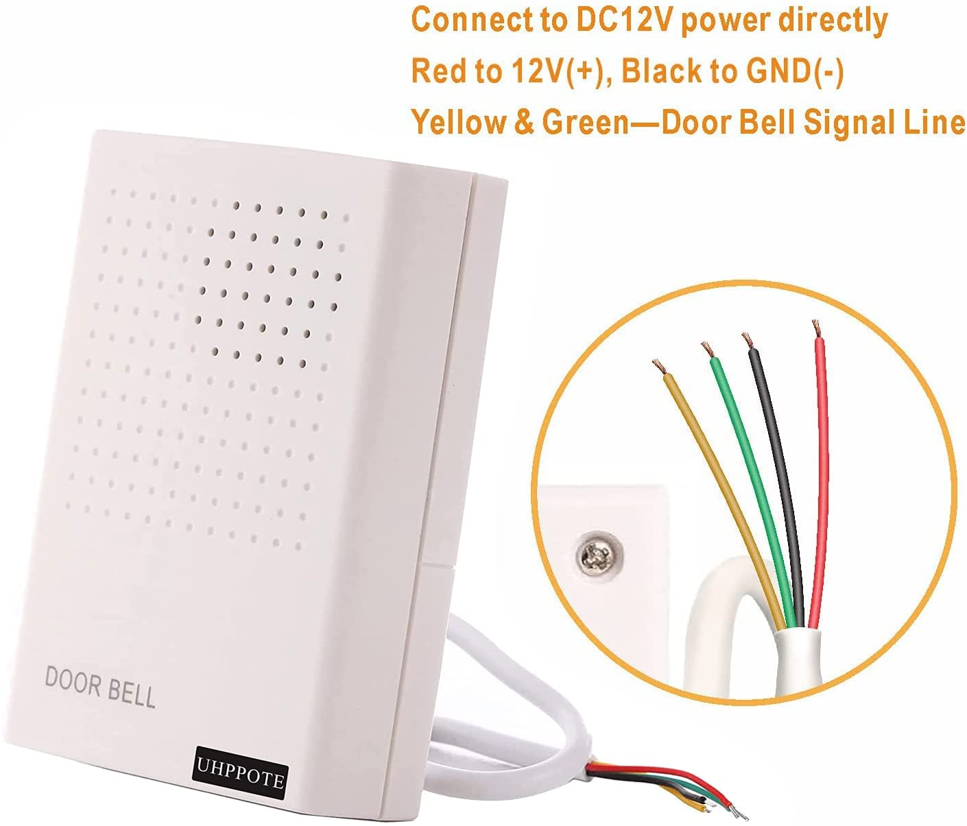 Uhppote 12Vdc Wired Doorbell Chime For Access Control System