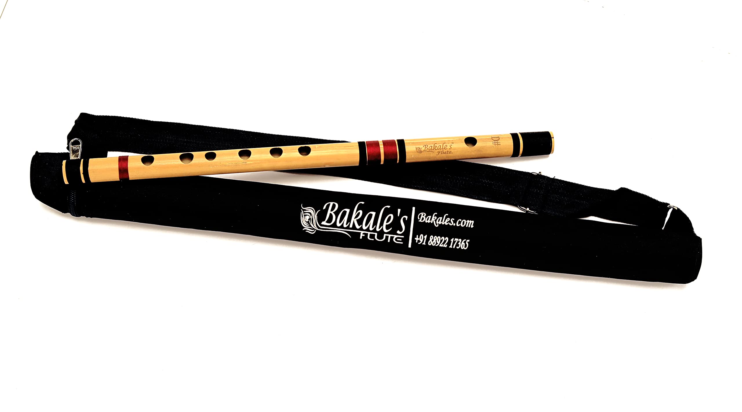 Bakale Flutes D#Medium Bansuri Flute Right Handed 17.5 Inch 440Hz