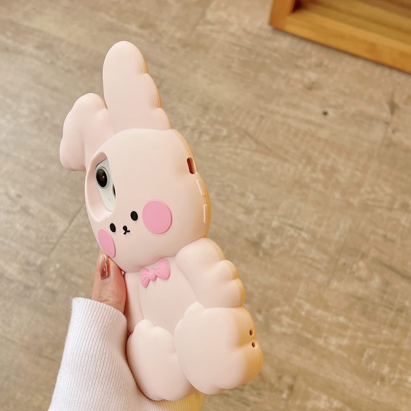 Yakvook Bunny For Iphone 13 Pro Case, Kawaii Phone Cases Cases 3D Silicone Cartoon Cotton Rabbit Case Fun Apply To Iphone 13 Pro