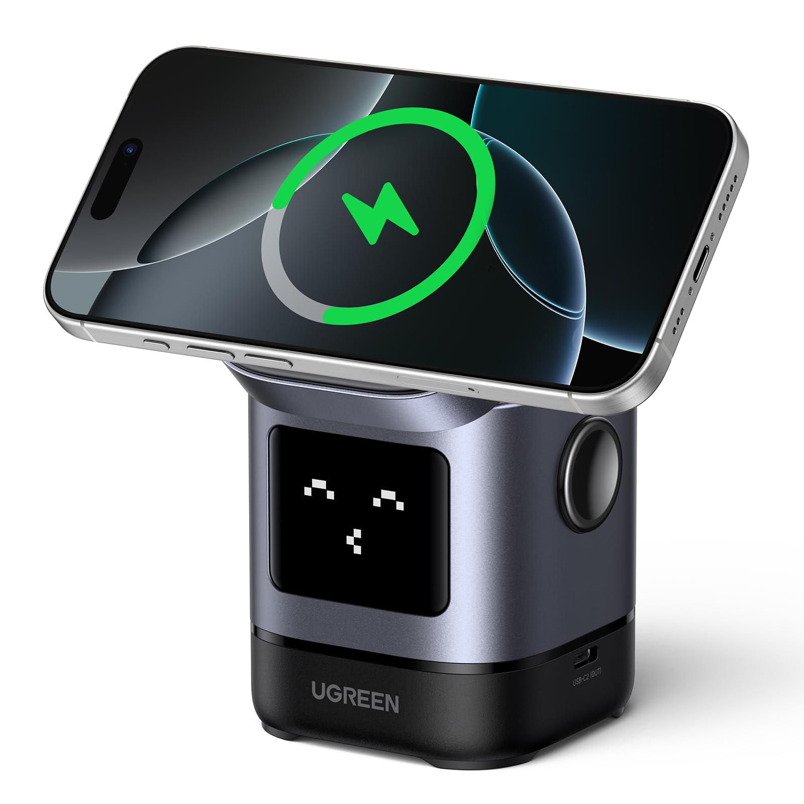 UGREEN Uno Qi2 15W 2in1 Foldable Wireless Charger Stand