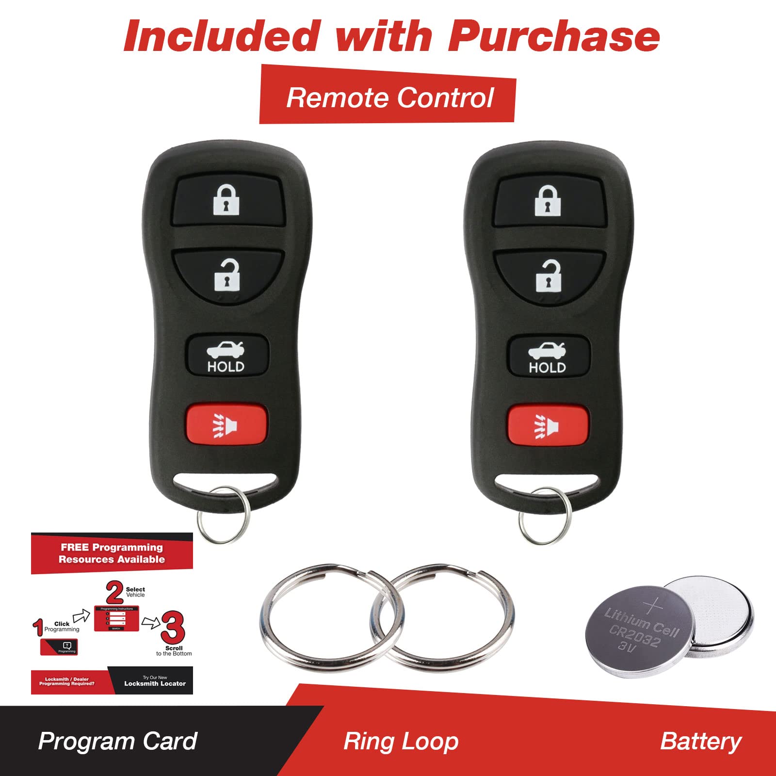Keylessoption Keyless Entry Remote Control Car Key Fob For Nissan Infiniti Kbrastu15 (Pack Of 2)