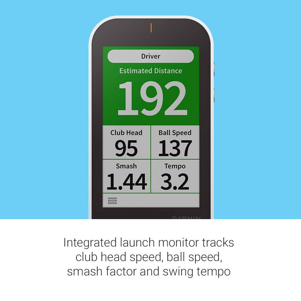 Garmin Approach G80, All-In-One Premium Gps Golf Handheld With Integrated Launch Monitor, 3.5 Touchscreen, Black/White