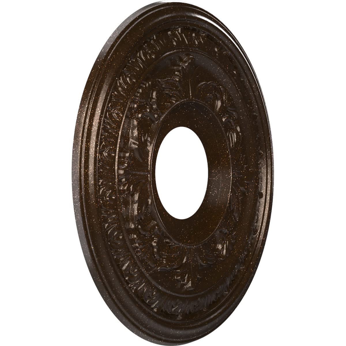 Ekena Millwork Cmp13Baamb Baltimore Thermoformed Pvc Ceiling Medallion (Fits Canopies Up To 5 1/4), 13Od X 3 1/2Id X 3/4P, Textu