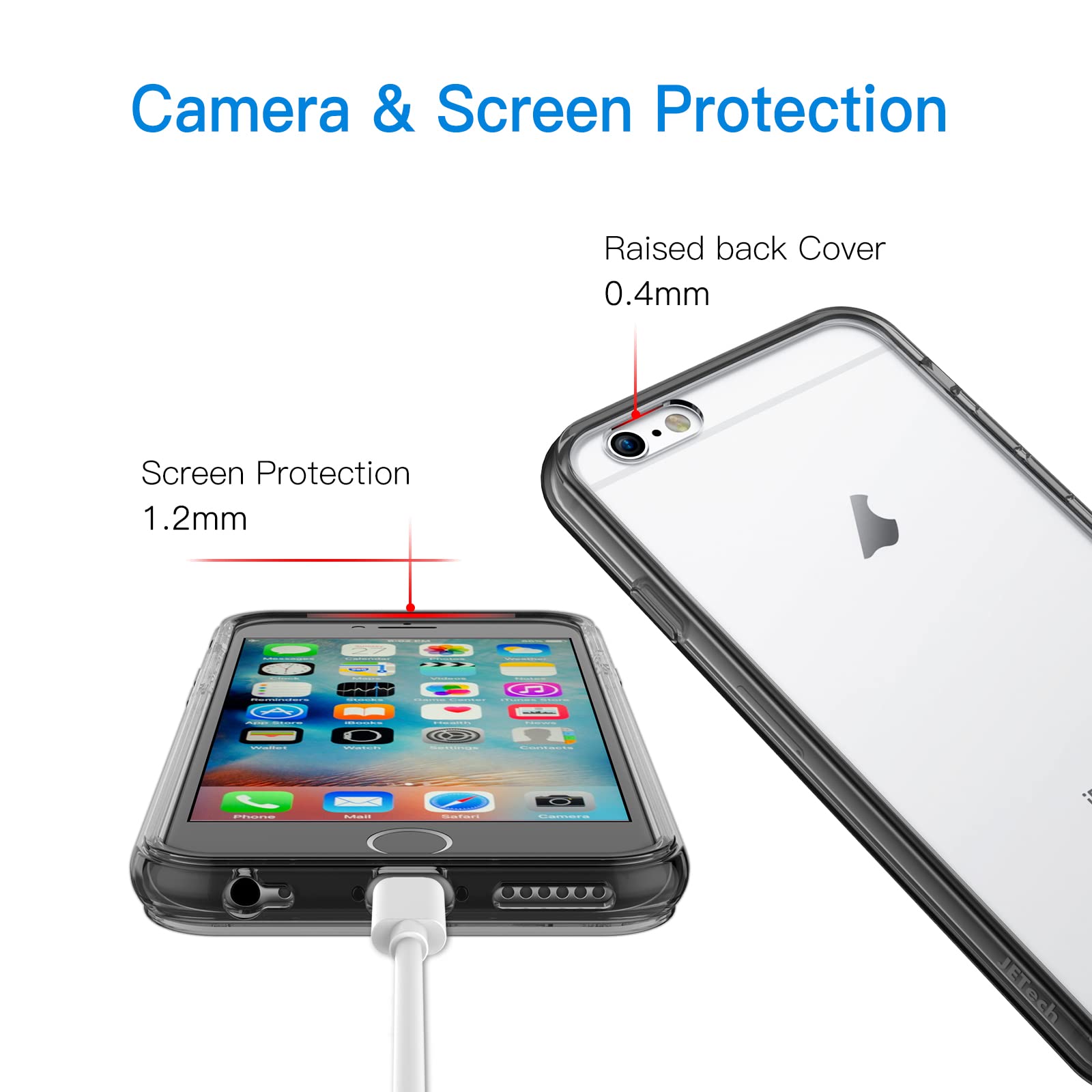 Jetech Case For Iphone 6 Plus And Iphone 6S Plus 5.5-Inch, Non-Yellowing Shockproof Phone Bumper Cover, Anti-Scratch Clear Back