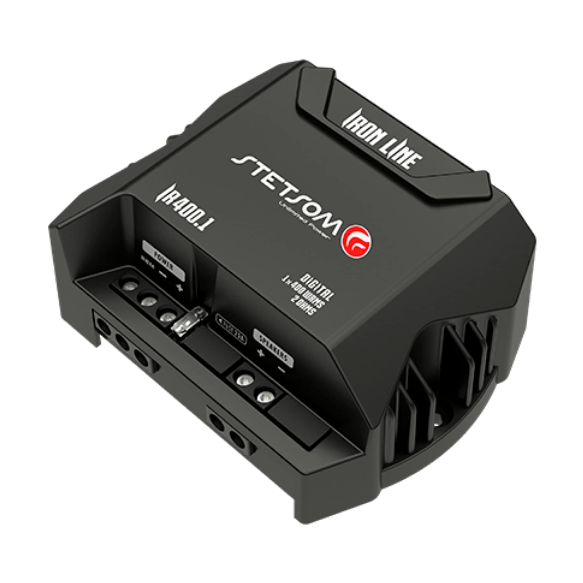 Stetsom Ir 400.1 2 Ohms Compact Digital Mono Amplifier, Iron Line, 400 Watts Rms 400X1, 2O Stable, Monoblock Digital Car Audio A
