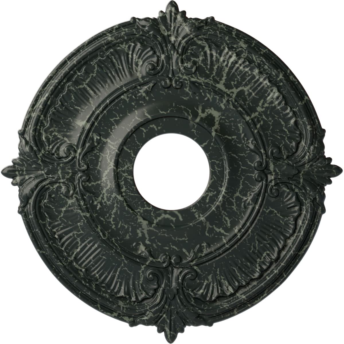 Ekena Millwork Cm18Atptc Attica Ceiling Medallion, 18''Od X 4''Id X 5/8''P (Fits Canopies Up To 5''), Hand Painted Painted Turtl