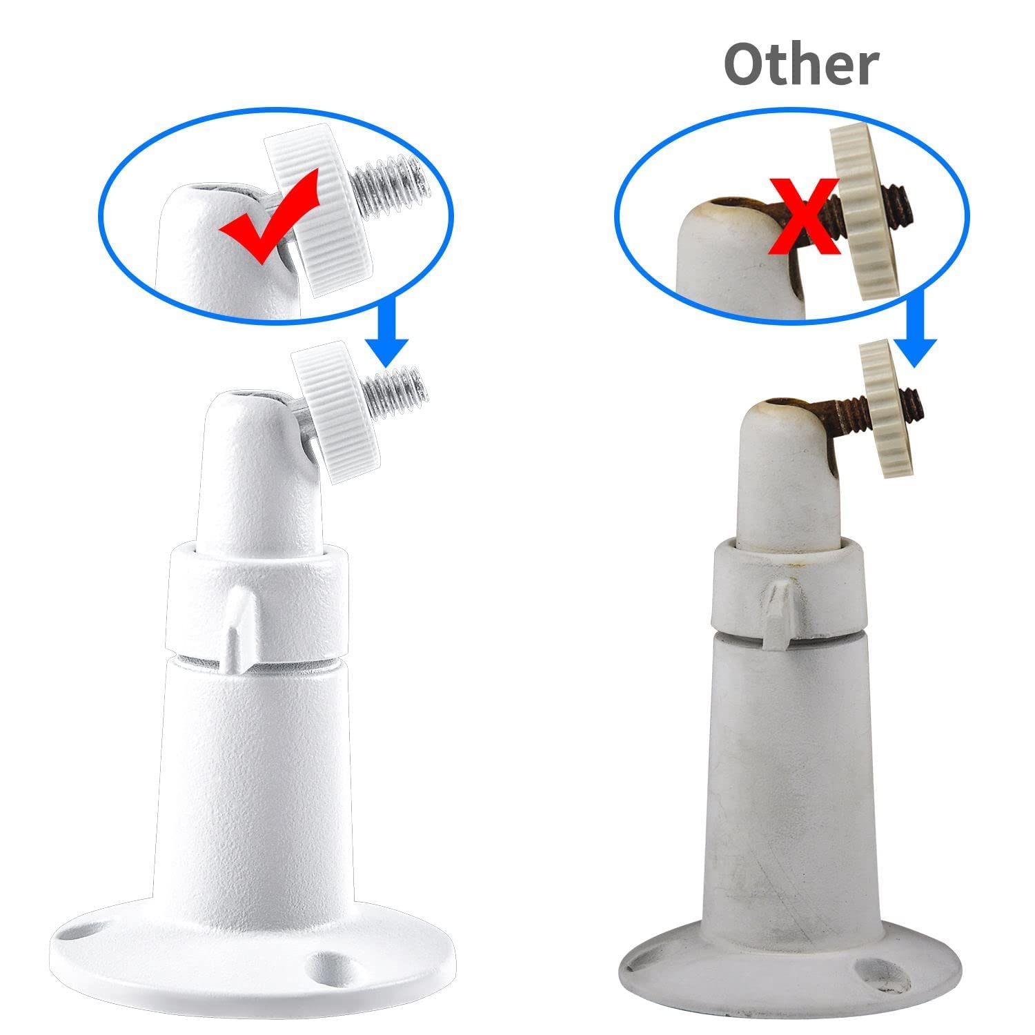 Security Camera Universal Mounting Bracket,Adjustable Indoor/Outdoor Security Wall Metal Bracket, Compatible With Arlo Pro/Pro 2/Pro 3/Pro 4/Ultra/Ultra 2, & With Ring Stick Up Cam Battery (4 Pack)