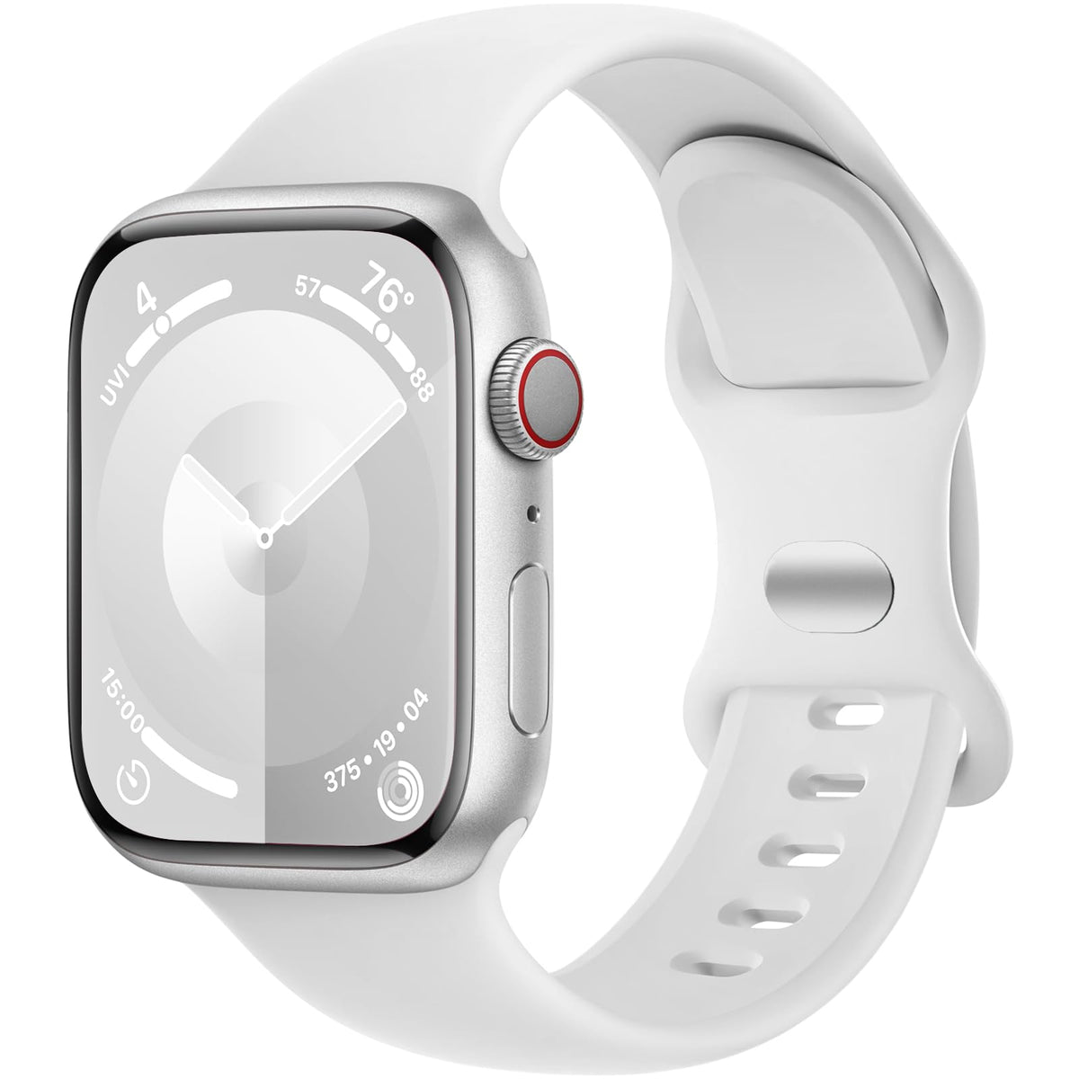 Daqin Silicone Band Compatible With Apple Watch Band 46Mm 45Mm 44Mm 42Mm 49Mm 38Mm 40Mm 41Mm, Soft Silicone Sport Strap For Iwat