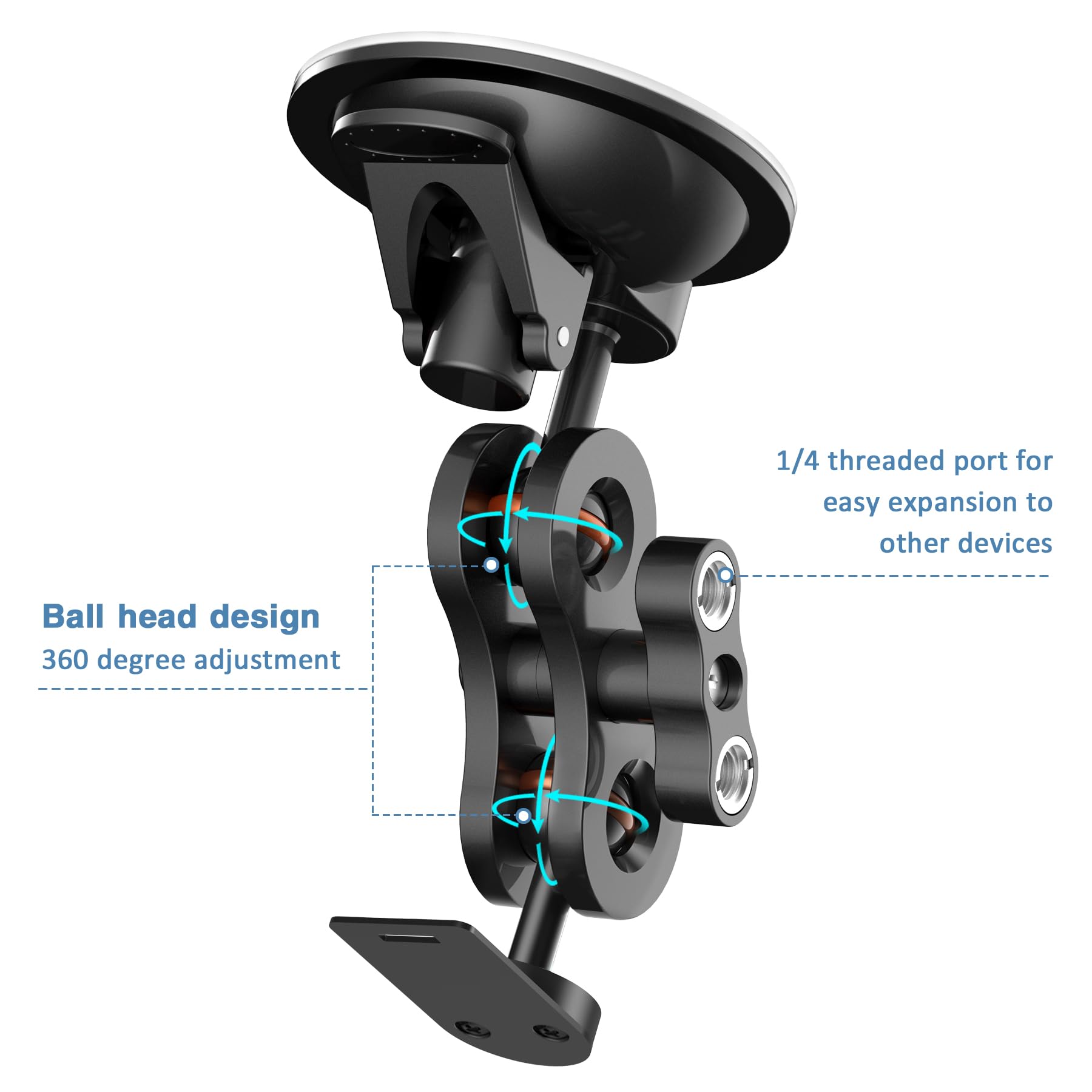 Xsaaczm Radar Mount,Car Radar Detector Suction Cup Mount,Windshield Radar Suction Cup Mounting Bracket (For Cobra Radar Detector