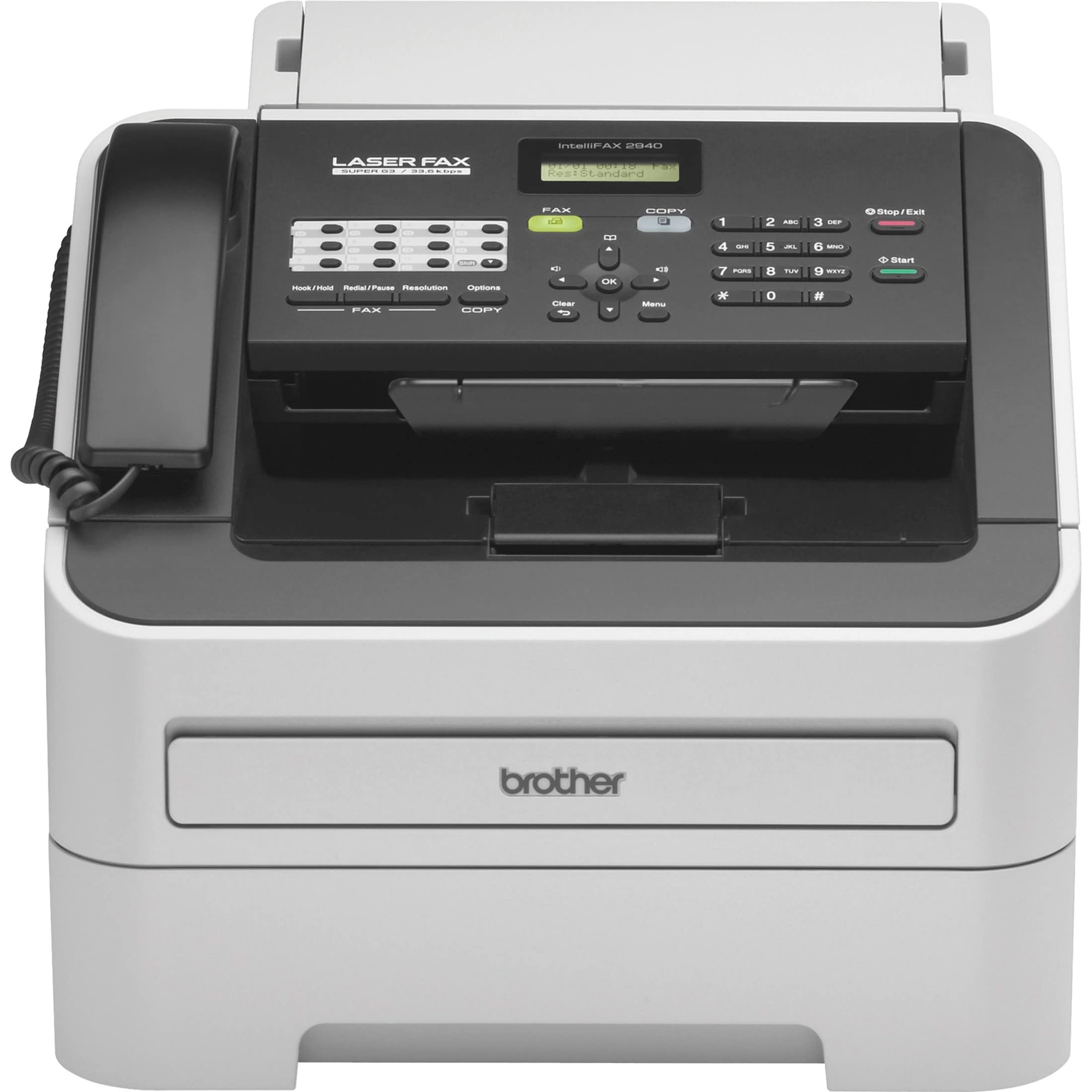 Brother, BRTFAX2940, IntelliFax 2940 Laser Printer, 1 Each, Gray