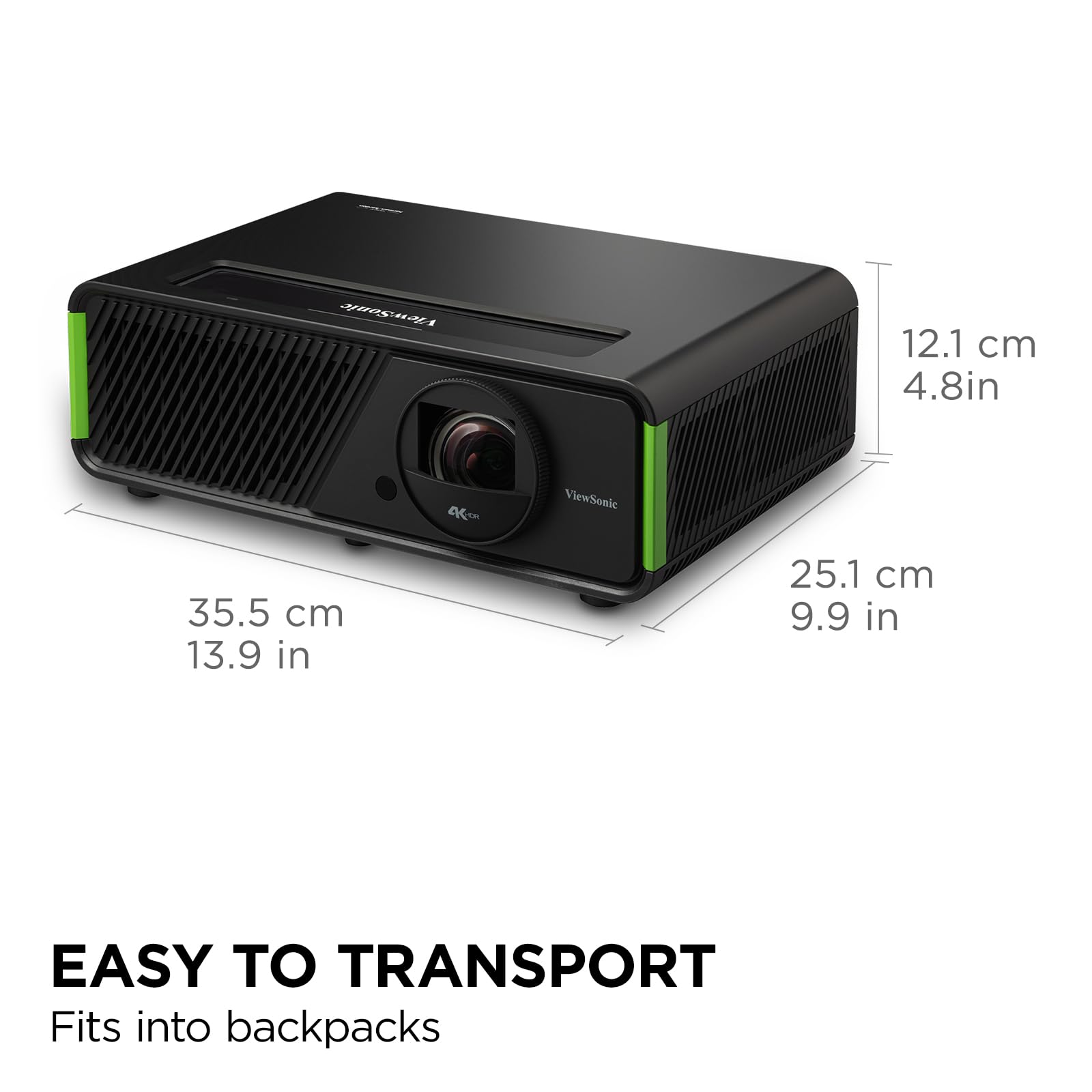 ViewSonic X2-4K Short Throw Projector for Xbox - 4K UHD, 240Hz, 1.2x Zoom, HDR, Black