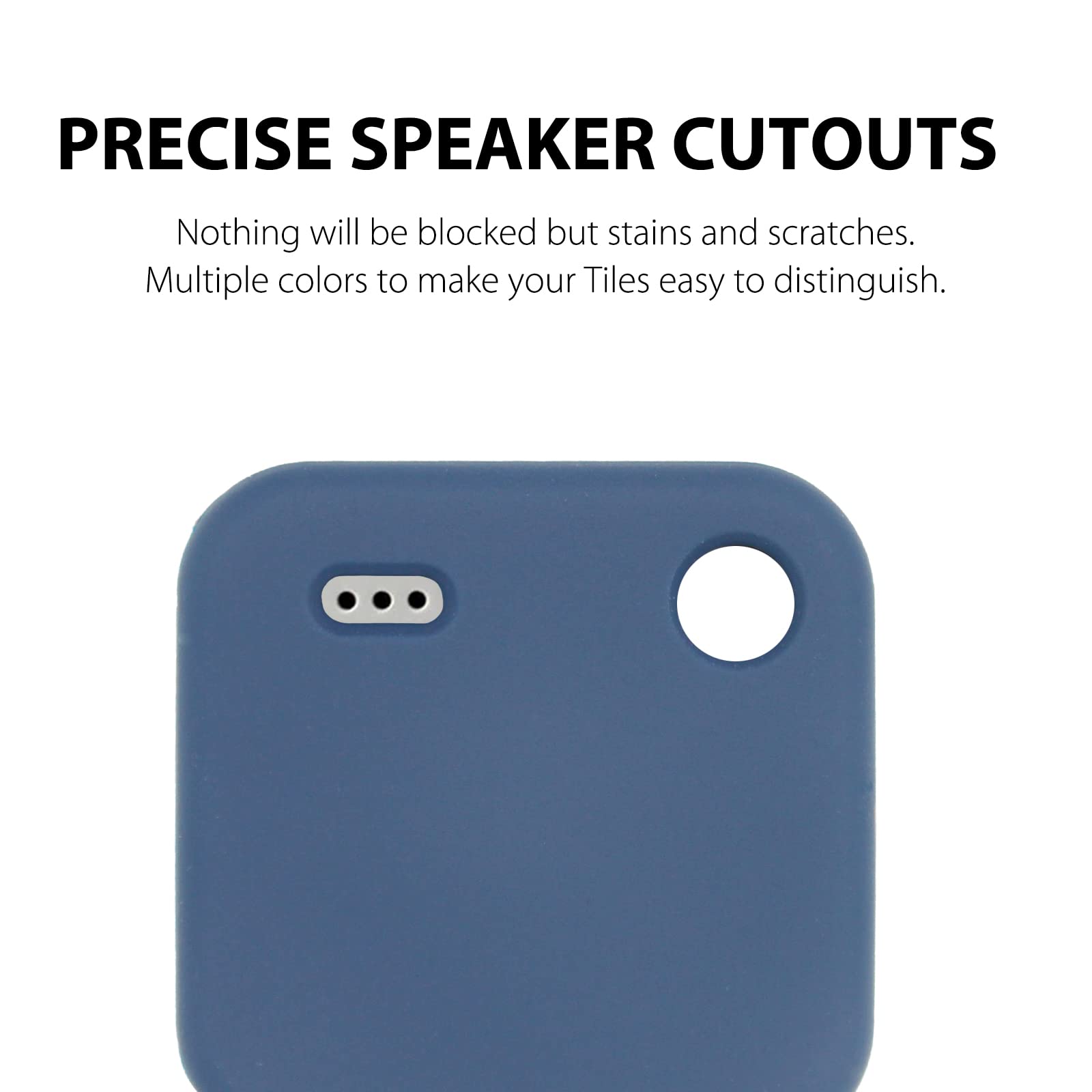 Silicone Case For Tile Pro 2020 & 2018 With Keychains, 2 Pack Anti Scratch Protective Cover With Carabiner (Navy/Fluorescent Gre