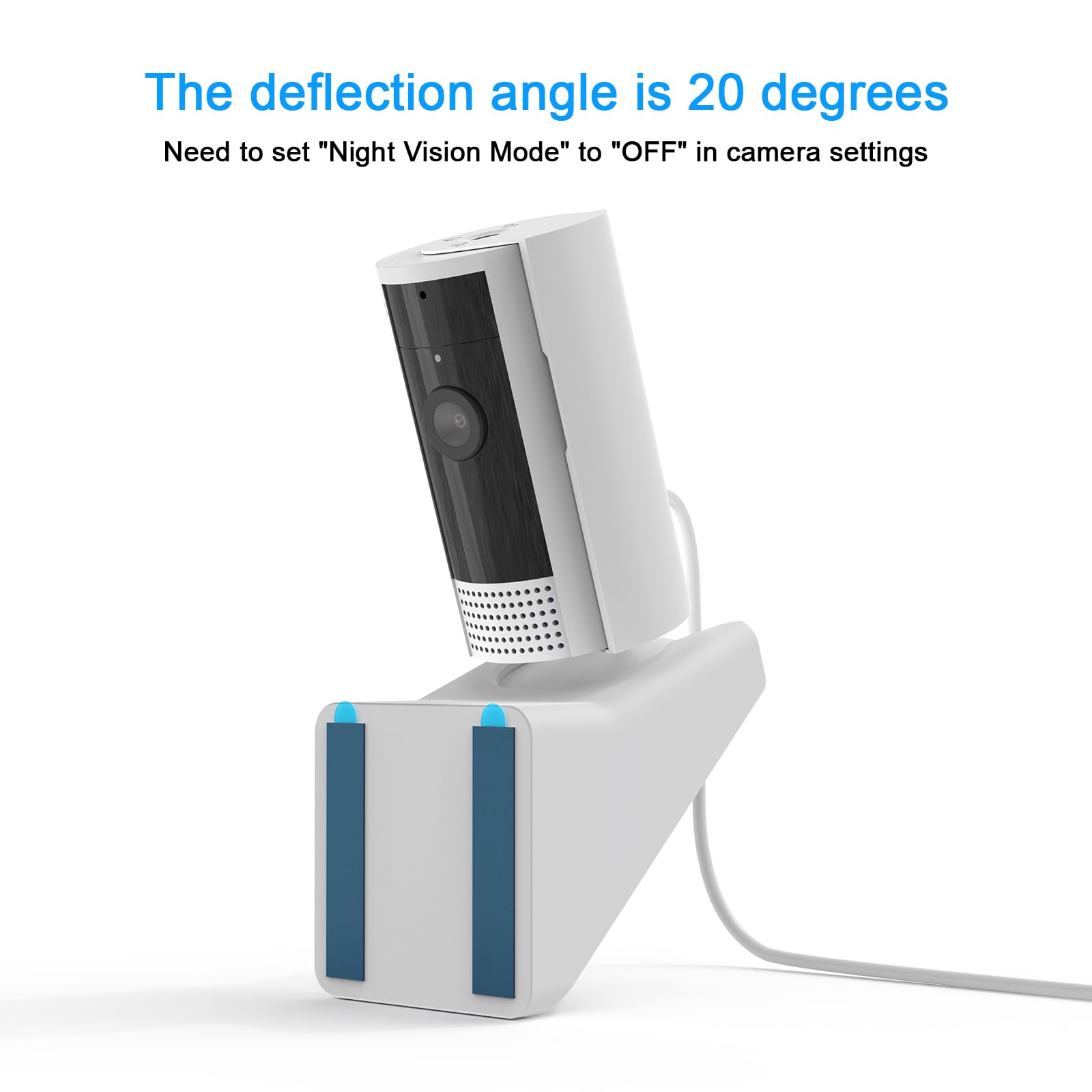 Koroao Adhesive Window Mount For Indoor Cam(1St Gen/2Nd Gen), Easy To Install, No Tools Needed, Indoor Cam Camera 20 Degrees Tilt Strong Adhesive Wall Mounting Bracket (White)