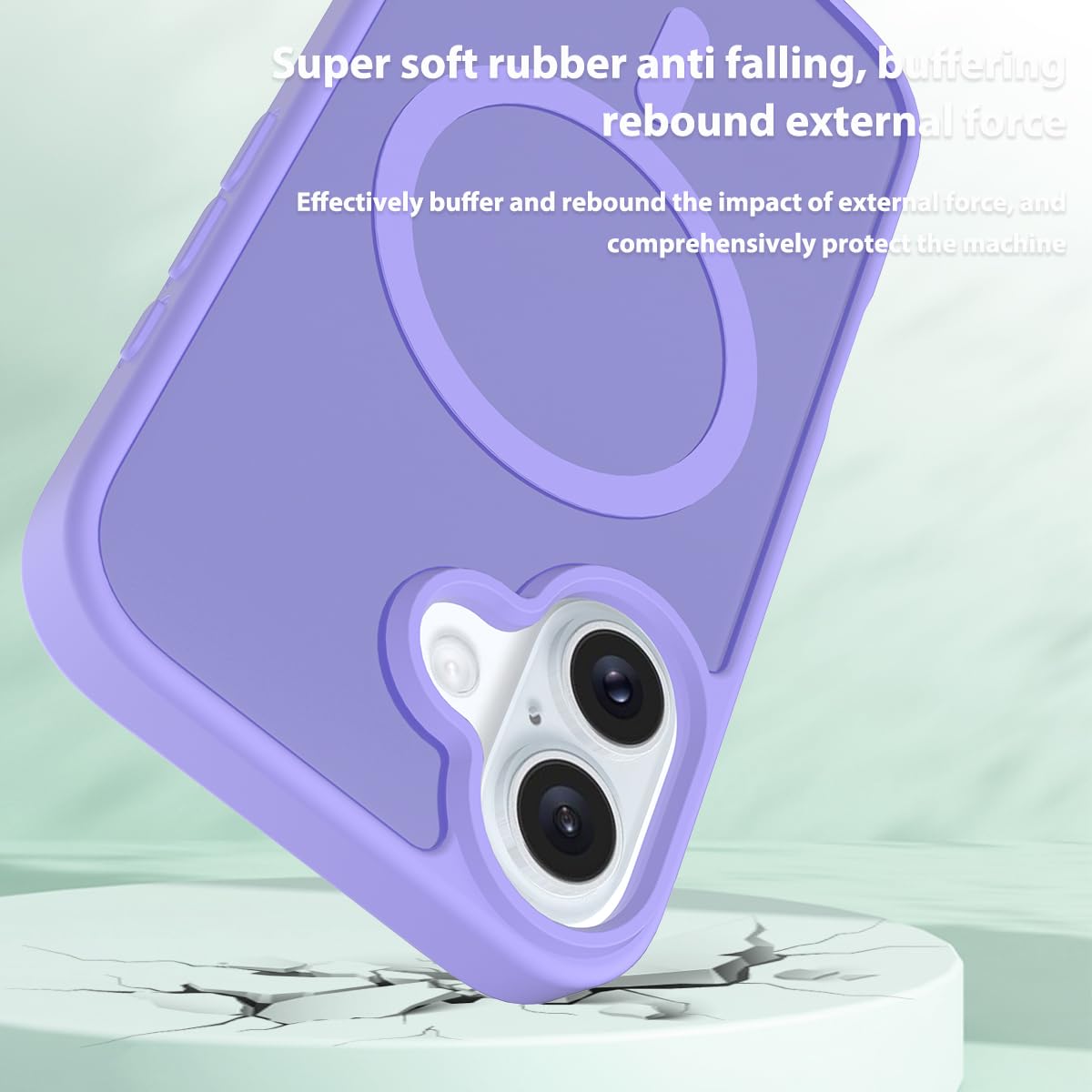 Pinlisheng Magnetic For Iphone 16 Case 6.1 Inch [Compatible With Magsafe] [Military Grade Protection] Translucent Matte Back Bum