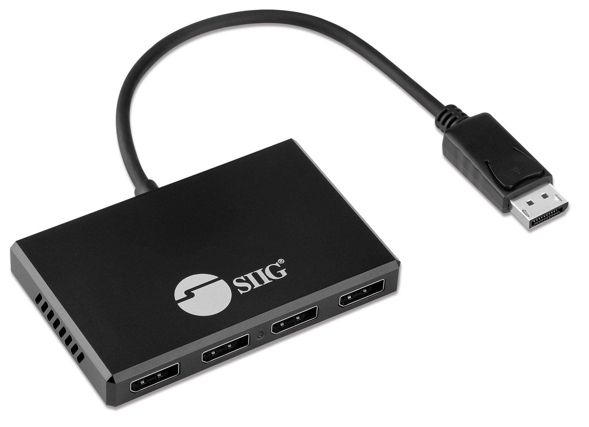 SIIG DisplayPort 1.4 to DisplayPort MST Hub Video Splitter 4K  DisplayPort Splitter 1 in 4 Out, Multi Stream Transport DisplayP