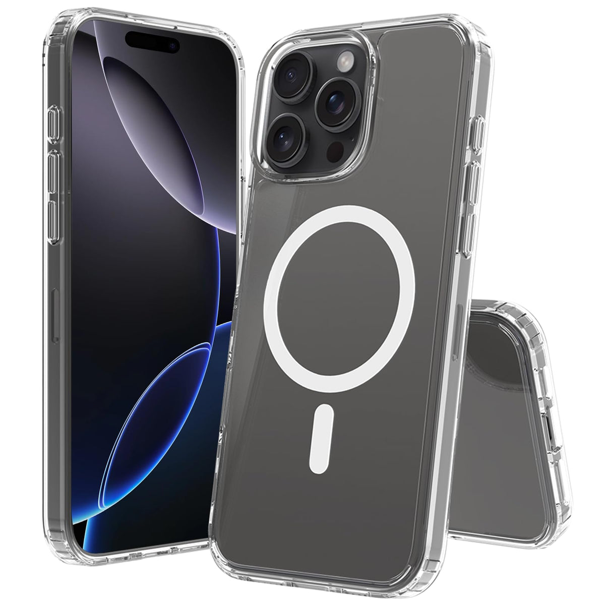 Pinlisheng Magnetic For Iphone 16 Pro Max Case [Compatible With Magsafe] Shockproof Transparent Slim Phone Case For 16 Pro Max 6