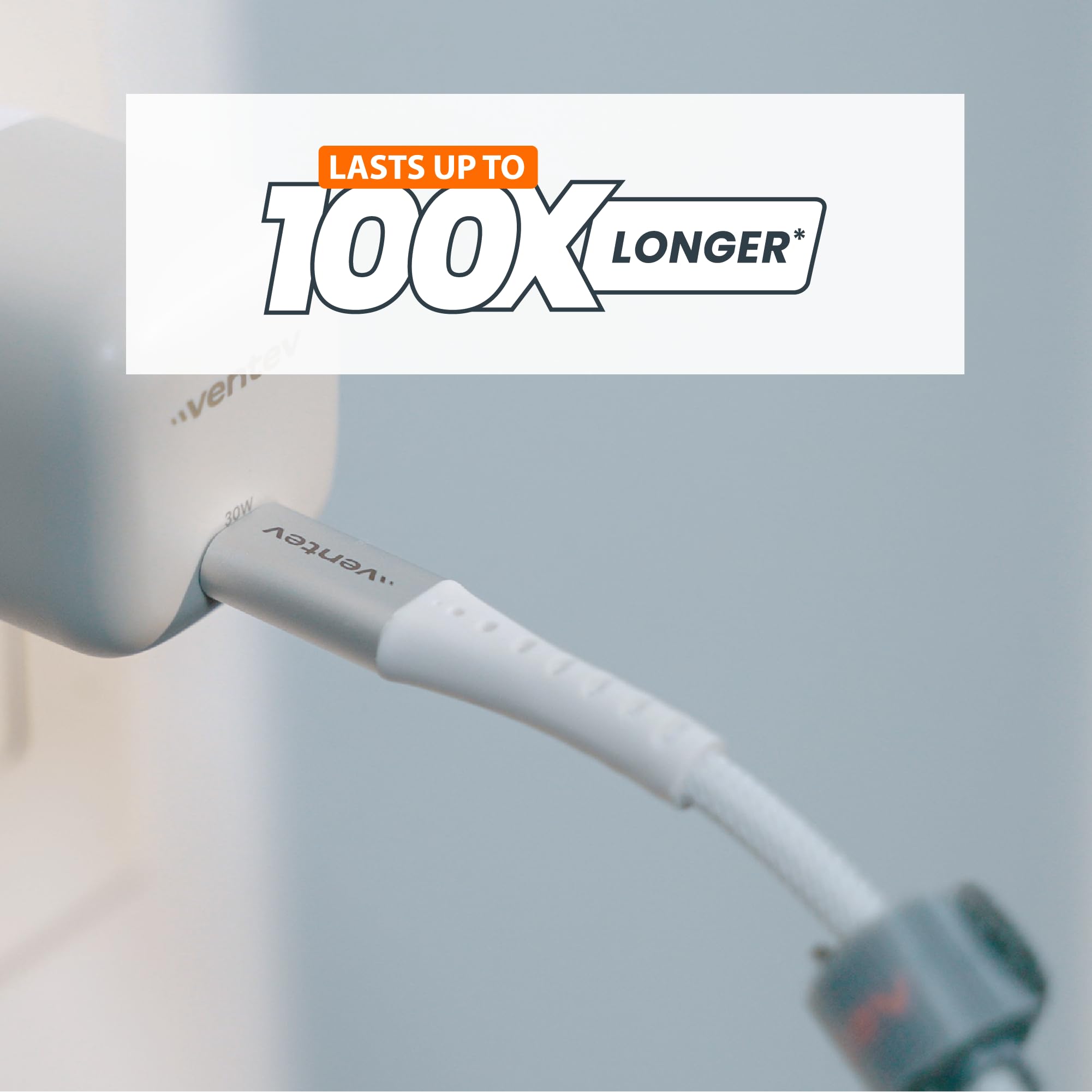 Ventev Chargesync Alloy Cable | Type A-C, Supports Rapid Rate Charging Up To 3A, Transfers Data To Most Pc Or Mac, Ultra-Sleek A