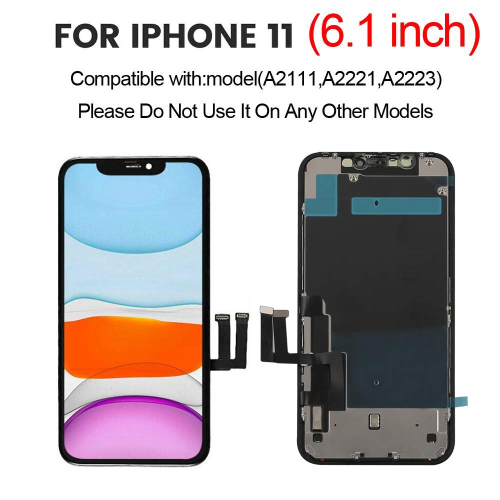 Screen Replacement Compatible For Iphone 11 Screen Replacement 6.1 Inch Lcd Display 3D Touch Digitizer Frame Assembly Full Repai