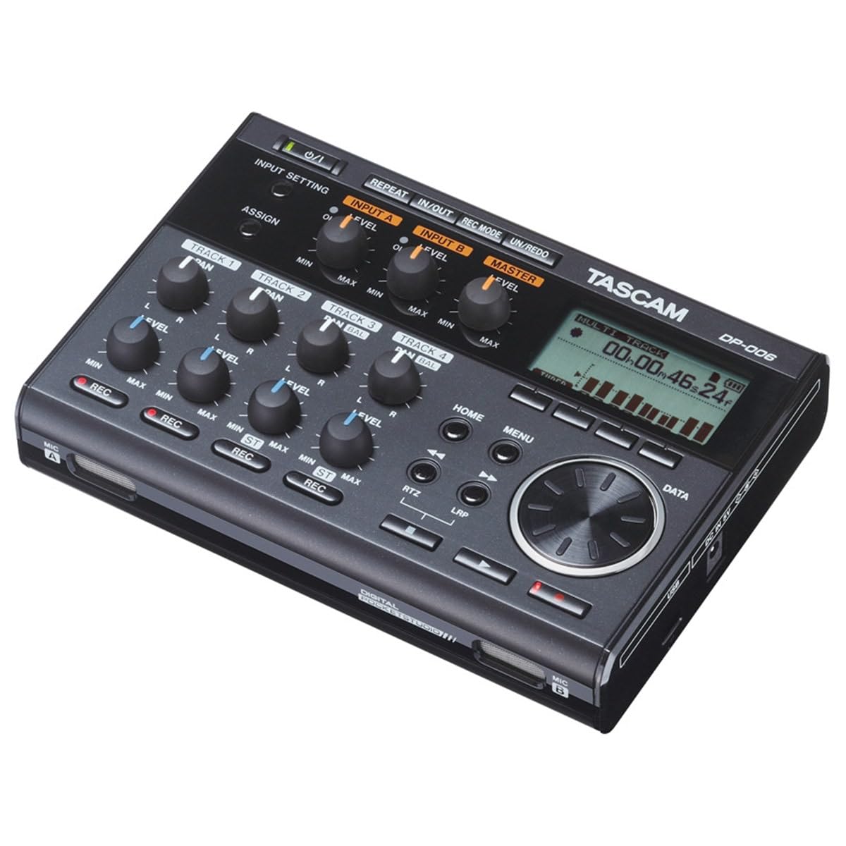 Tascam Dp 006 6 Track Digital Pocketstudio Multi Track Audio Recorder, Built In Mics, Songwriting, Battery Operated
