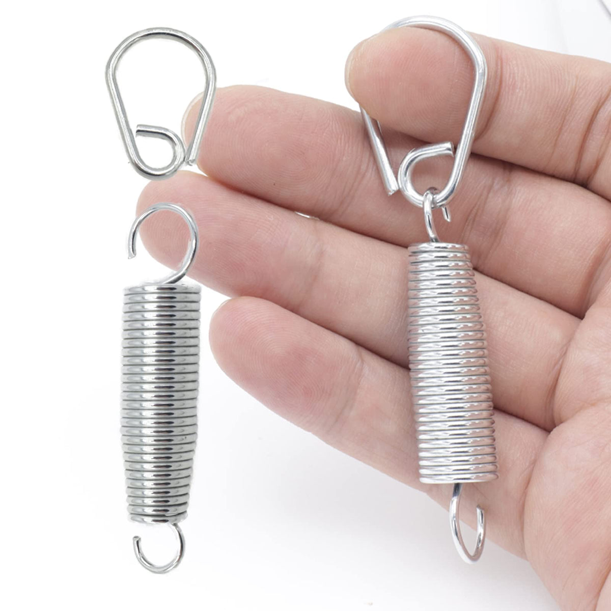 Joyangy 2Pcs Metal Bass Drum Pedal Spring, Standard Replacement Kick Pedal Springs, Bass Drum Beater Spring, Galvanized Finish K