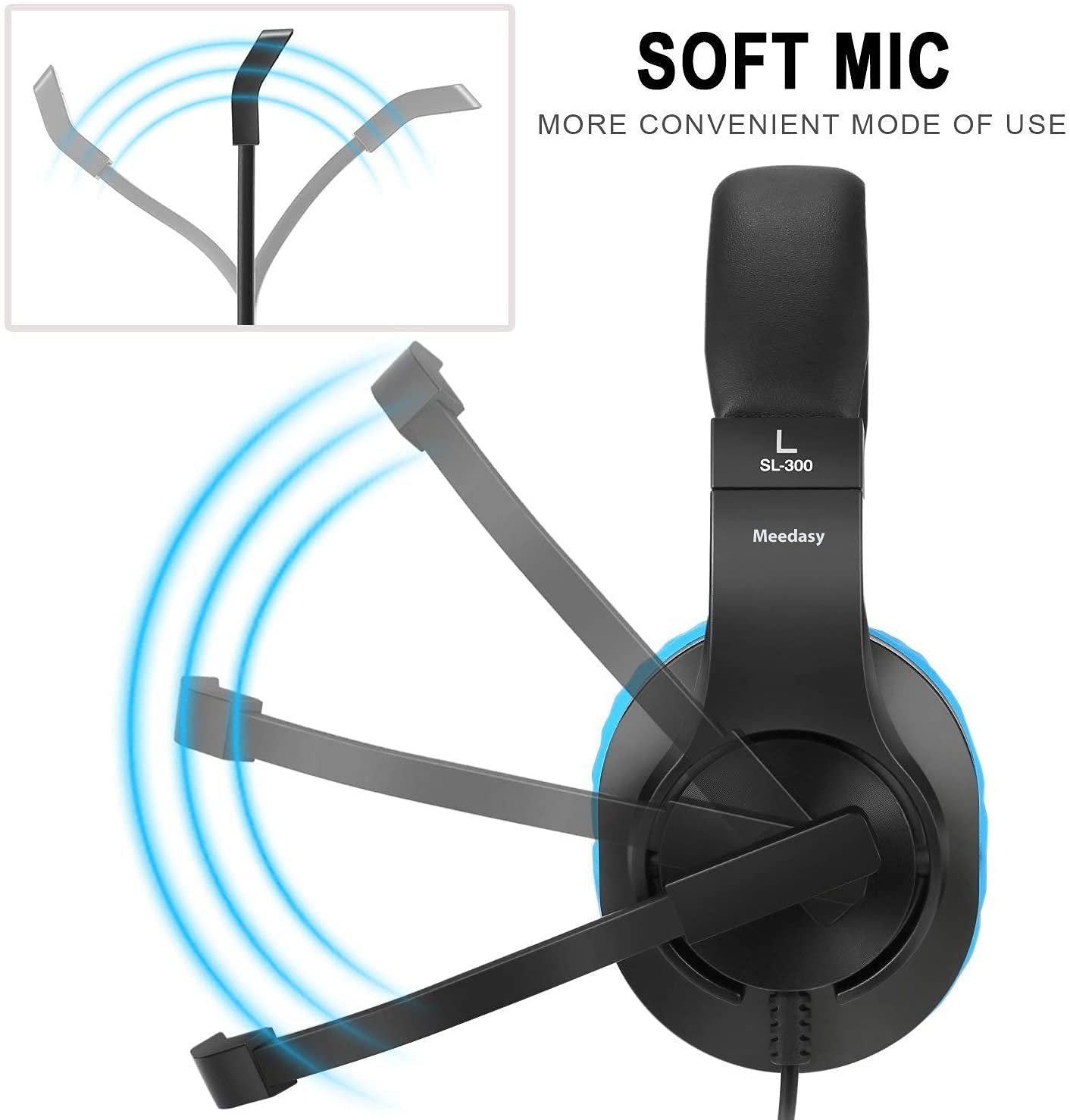 Meedasy Kids Adults Over-Ear Gaming Headphone For Xbox One, Nintendo Switch, Bass Surrounding Stereo, Ps4 With Microphone And Vo