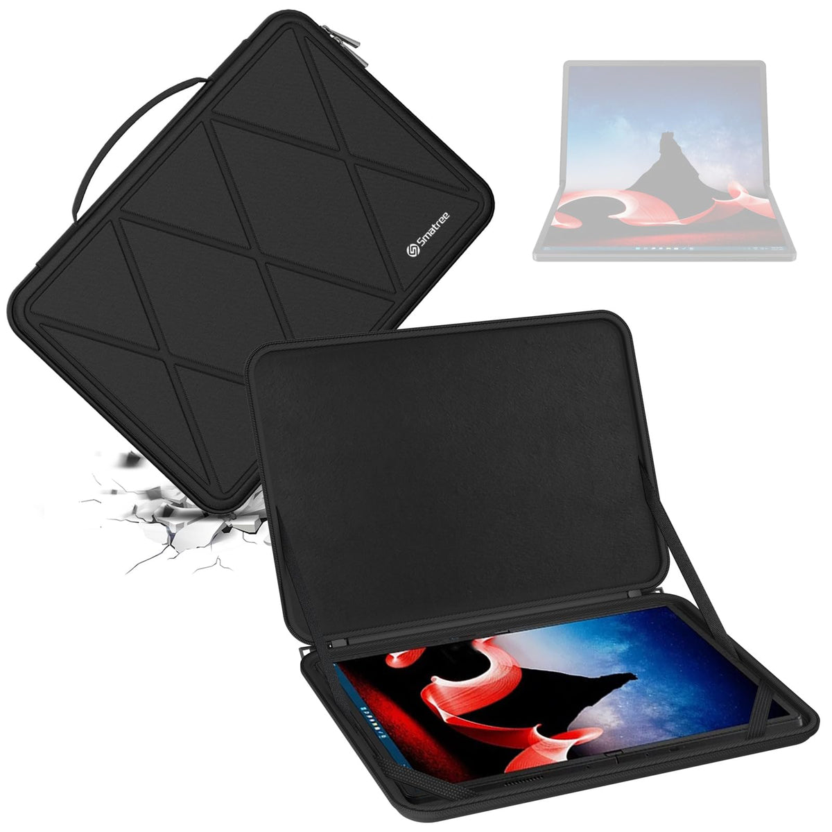 Smatree Hard EVA Protective Sleeve Case Compatible for 16 inch Lenovo ThinkPad X1 PC (Unfolded), for 16 inch ASUS TUF Gaming A16 2024 FA608 Copilot+PC, 16 inch Waterproof and Anti-shock Sleeve (X8305)