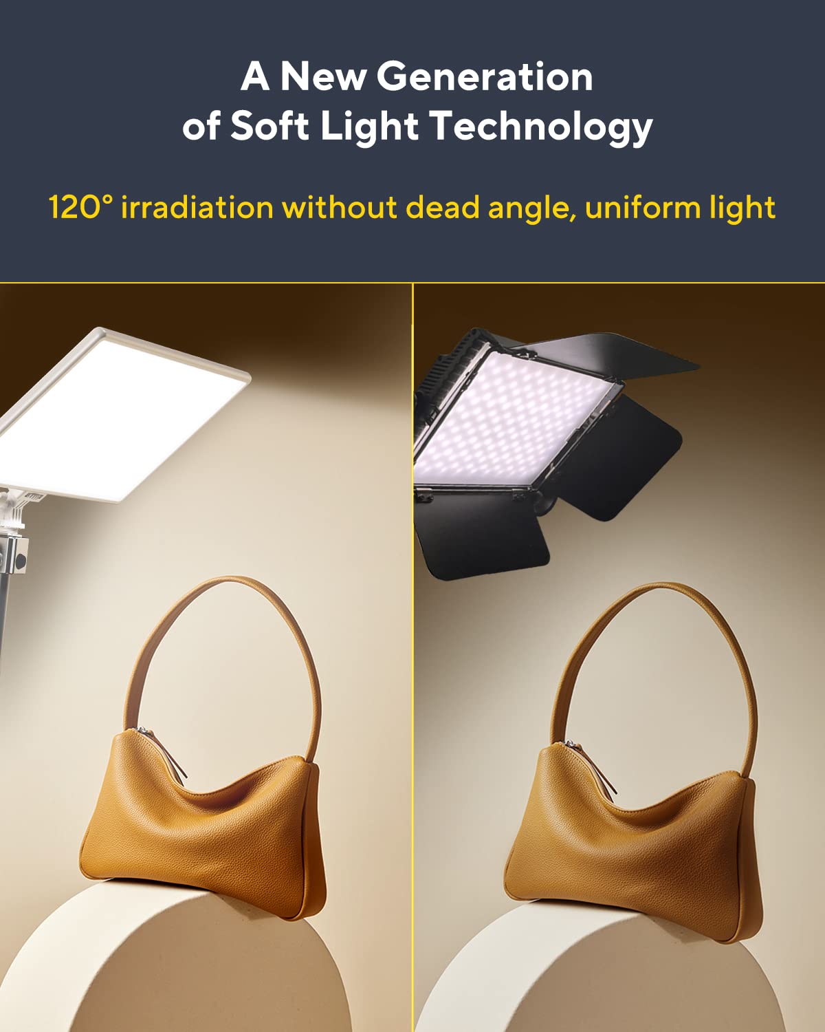 Raleno Led Video Light, Built In 4000Mah*2 Battery 3200 5600K Cri95+ 0 100% Brightness Adjustment On Camera Light, For Vlog Ligh