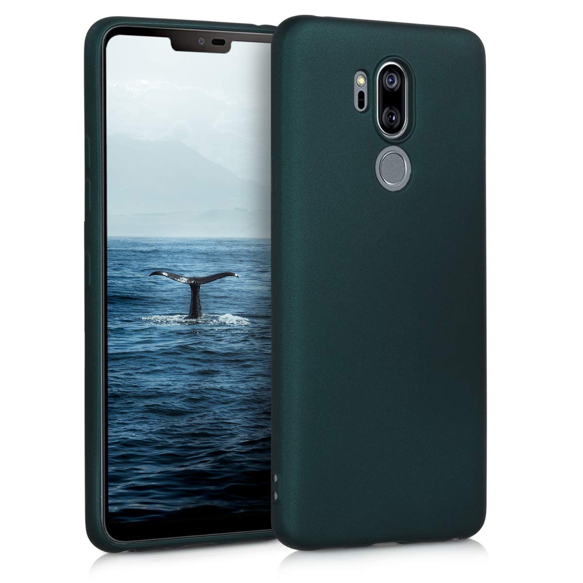Kwmobile Case Compatible With Lg G7 Thinq/Fit/One Case   Soft Slim Metallic Tpu Silicone Cover   Metallic Teal