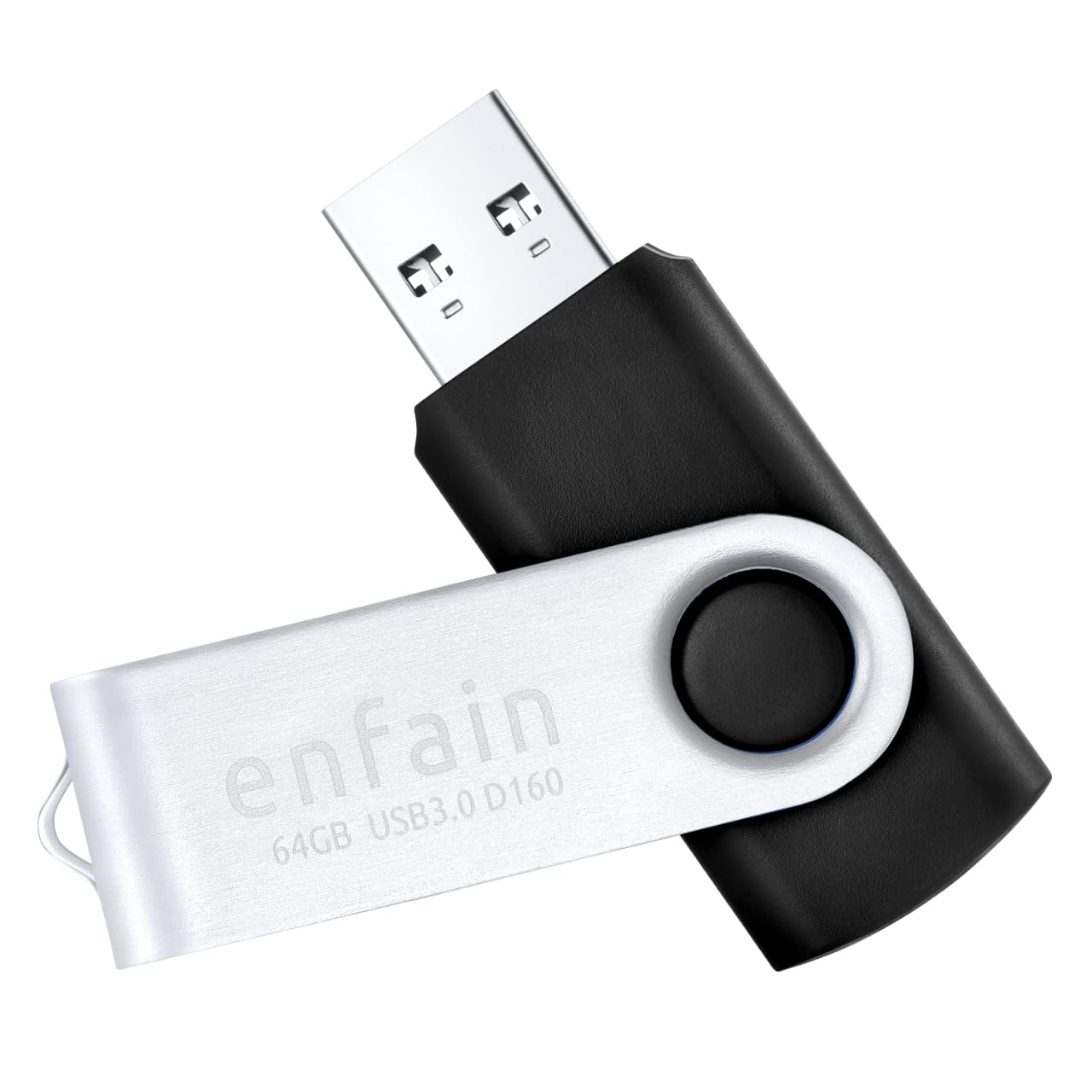 Enfain Usb 3.0 64Gb Flash Drives 2 Pack, Black Blue