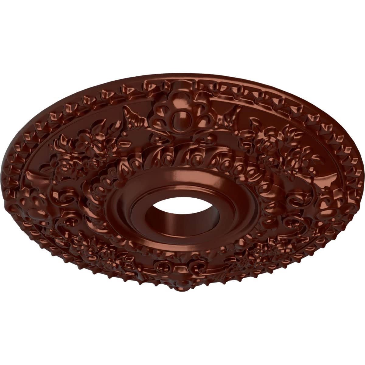 Ekena Millwork Cm18Roacs Rose Ceiling Medallion, 18 Od X 3 1/2 Id X 1 1/2 P, Antique Copper