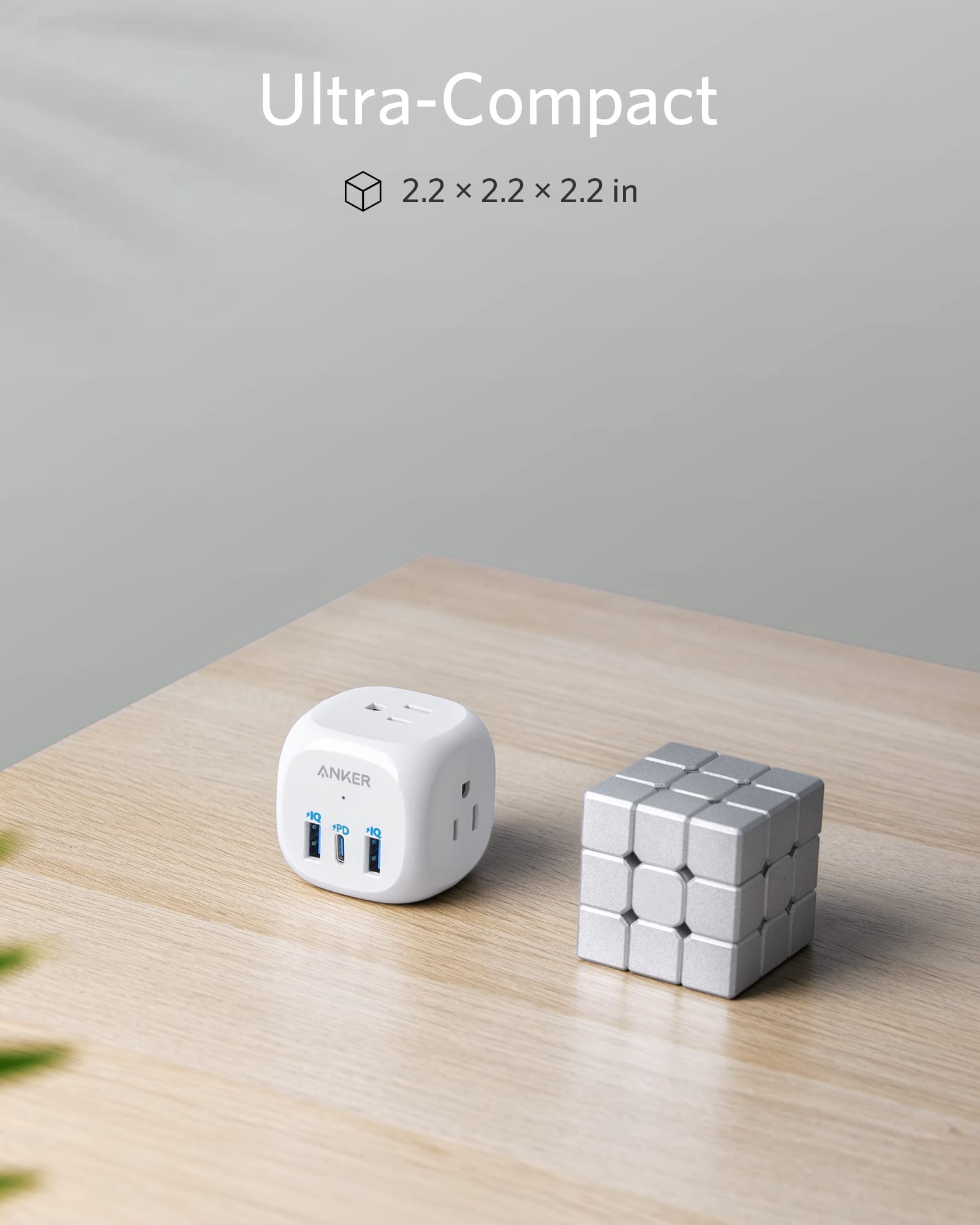 Anker Usb C Outlet Extender, Anker 321 Outlet Extender With 3 Outlets And 20W Usb C Charging For Iphone 15/13 Series, Power Deli