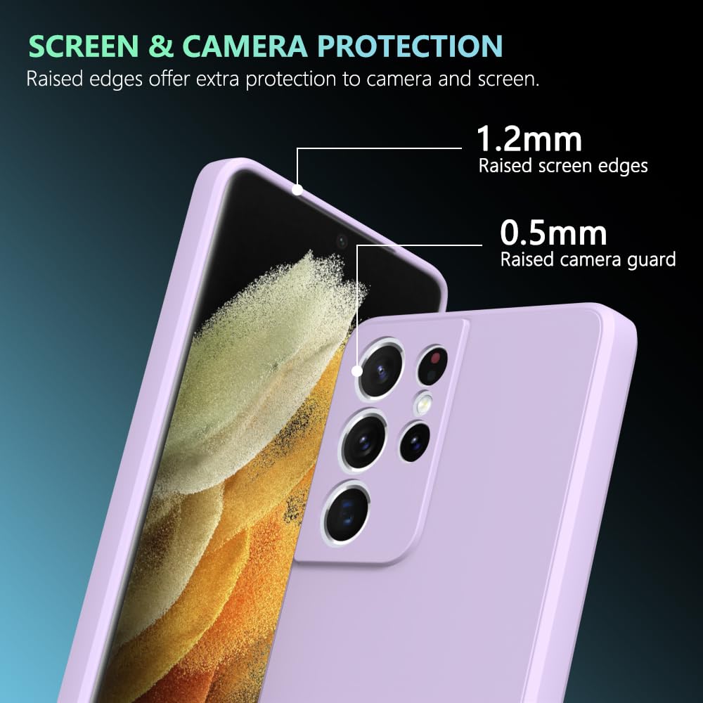 Wogroo For Samsung Galaxy S21 Ultra Case Purple, Scratch Resistant With Soft Touch, Slim Thin Phone Cover For Samsung Galaxy S21