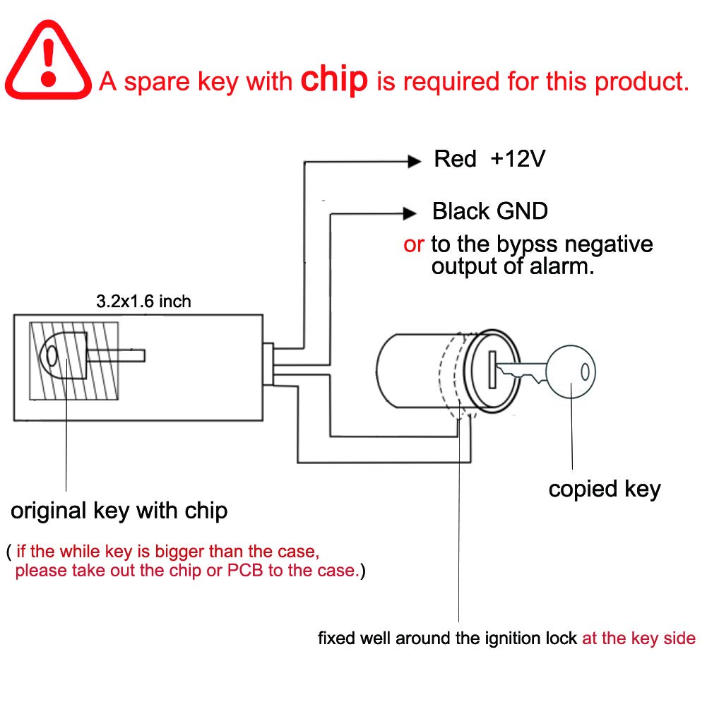 Banvie Car Immobilizer Transponder Bypass Module For Chip Key (A Spare Chip Key Is Required ! Only For Chip Key, Not Fit For Oth