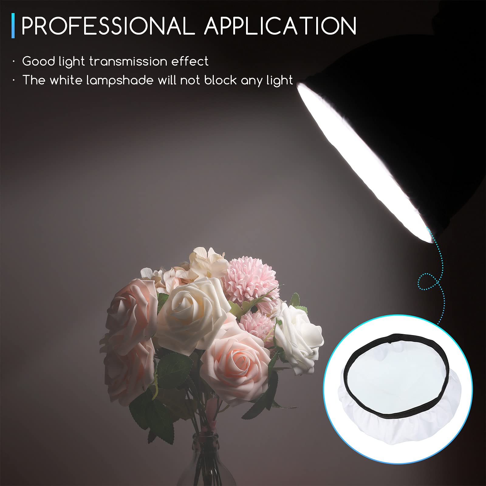 Honoson 4 Pieces Diffuser Lamp Sock Soft Diffuser Lamp Cover 7 Inches/ 18 Cm Standard Cloth Diffuser Light Sock Lampshade Reflec