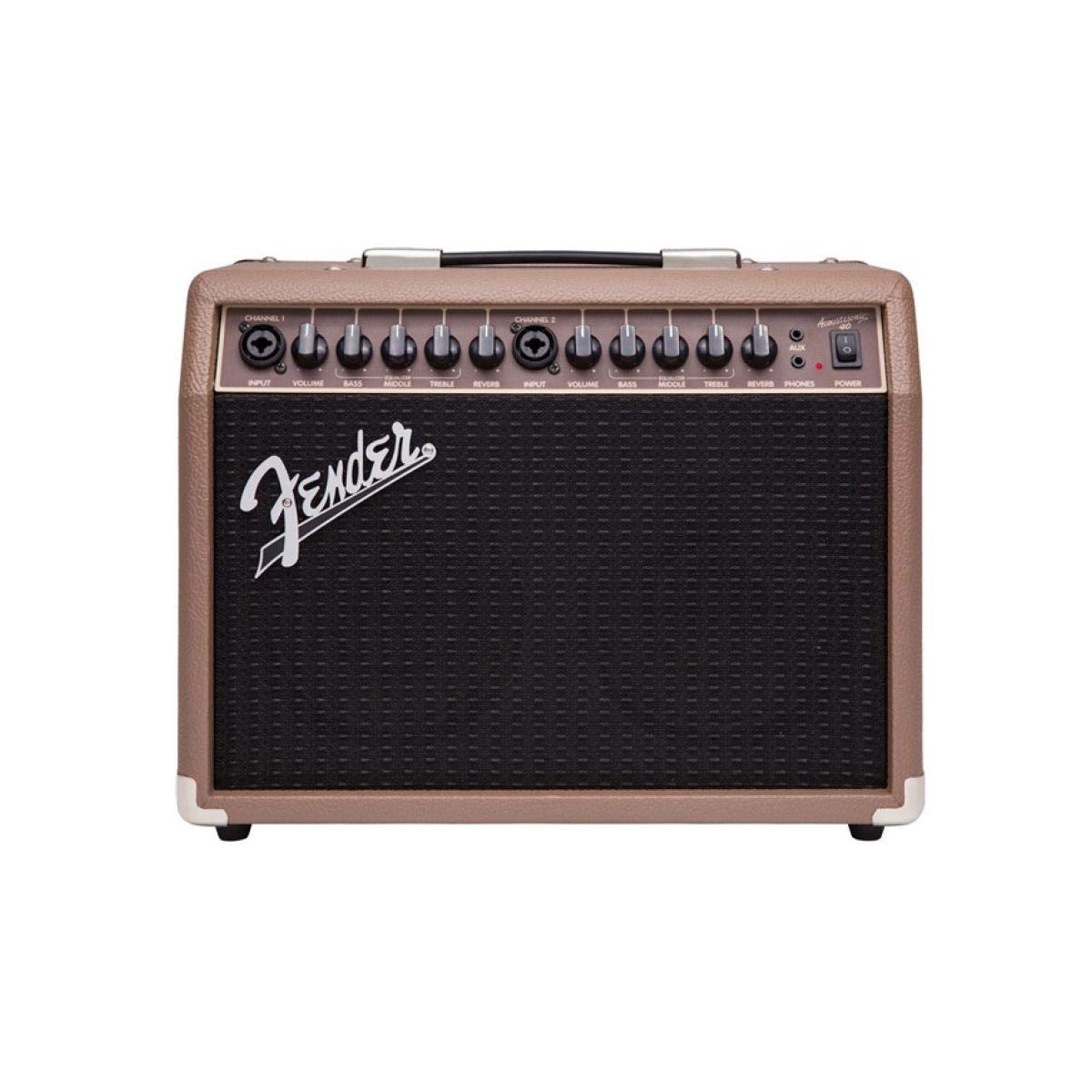 Fender Acoustasonic Guitar Amp For Acoustic Guitar, 40 Watts, With 2 Year Warranty 2X6.5 Inch Speakers, Chorus Effect, Dual Fron