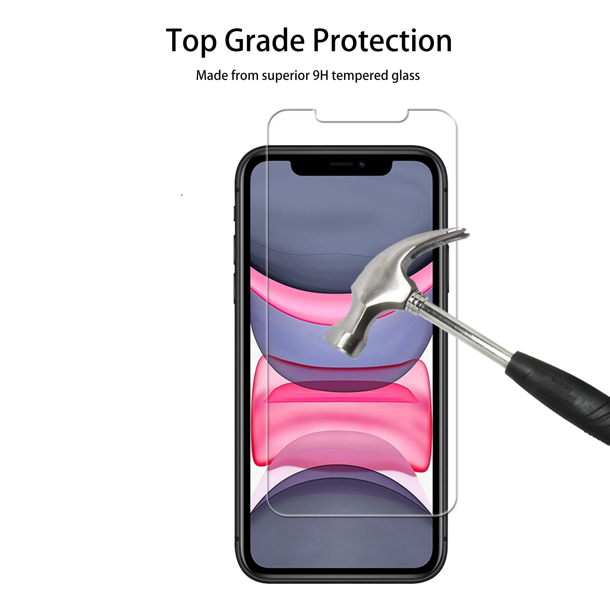 Hkkais Easy Alignment Frame Designed For Iphone 11 Tempered Glass Screen Protector 2 Pack Camera Lens Protector Film 2 Pack