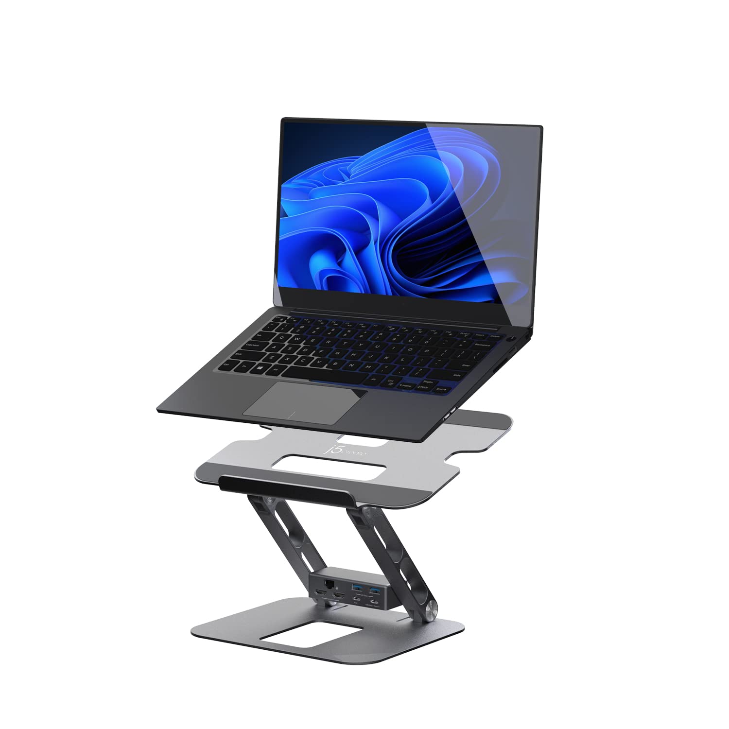 j5create Accessory JTS427 Aluminum MultiAngle DualHDMI Docking Stand Retail