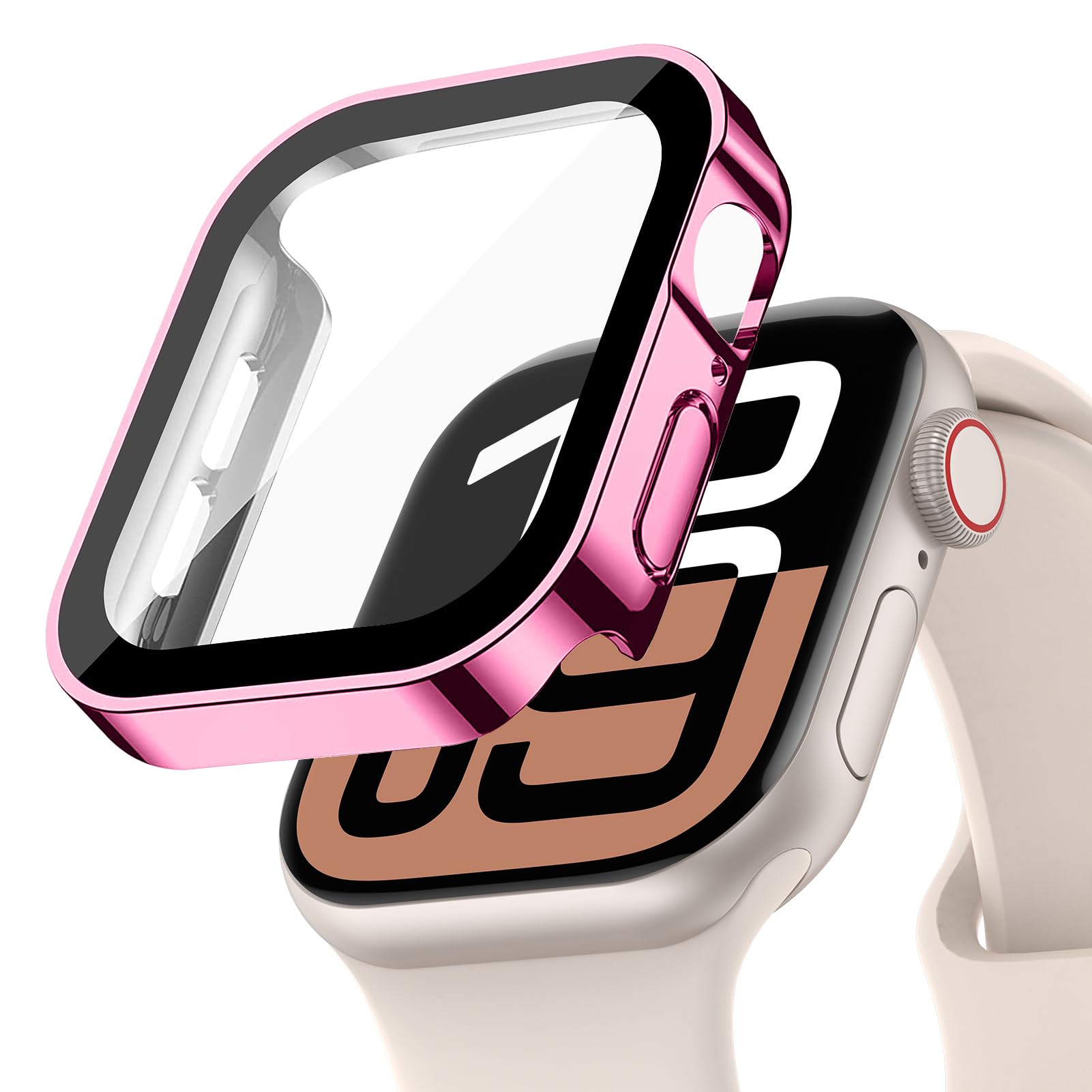 For Apple Watch Case 41Mm,Hard Case With Tempered Glass Screen Protector,Watch Cover For Apple Watch Series 8 7 Screen Protector