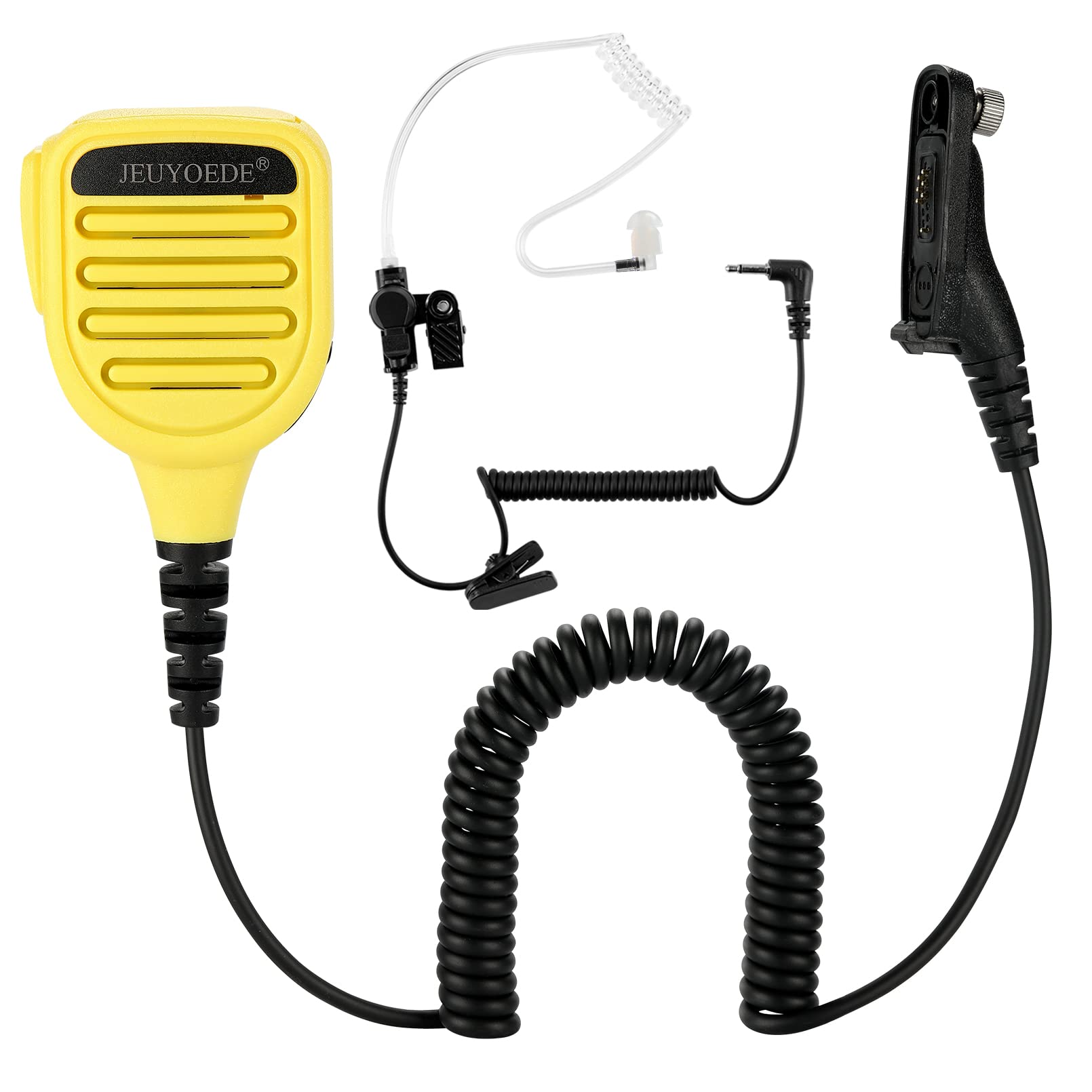 Jeuyoede Waterproof Walkie Talkie Microphone Remote Handheld Radio Mic With 3.5Mm Audio Jack Compatible With Motorola Apx1000 Ap