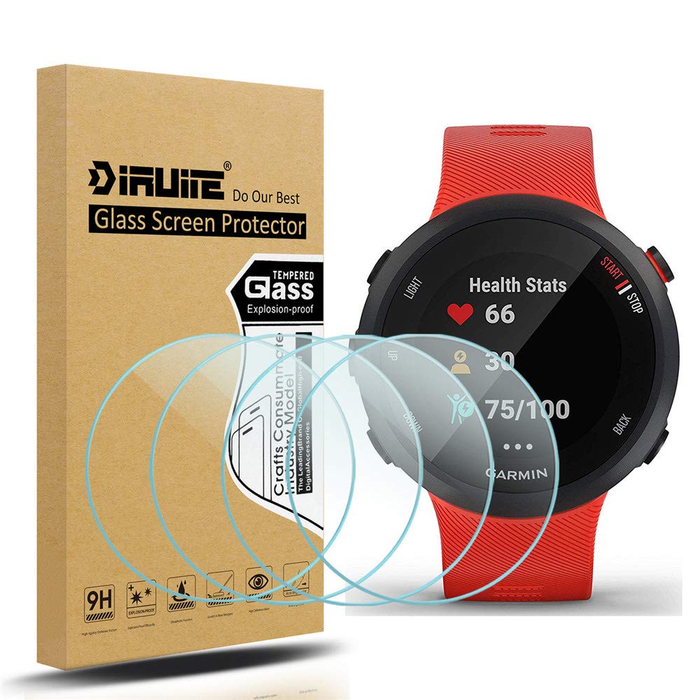 Suoman 4 Pack For Garmin Forerunner 55/45 / 45S Screen Protector Tempered Glass For Garmin Forerunner 55 / 45S / 45 [2.5D 9H Har
