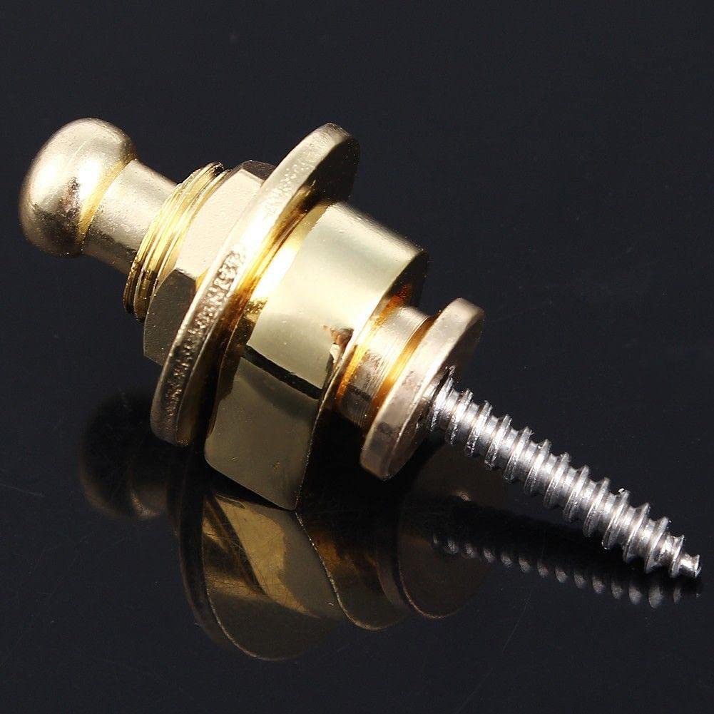CLUB BOLLYWOOD2PCS Skidproof Strap Lock for Electric Guitar Bass Gold|Musical Instruments & Gear | Guitars & Basses | Parts & Ac
