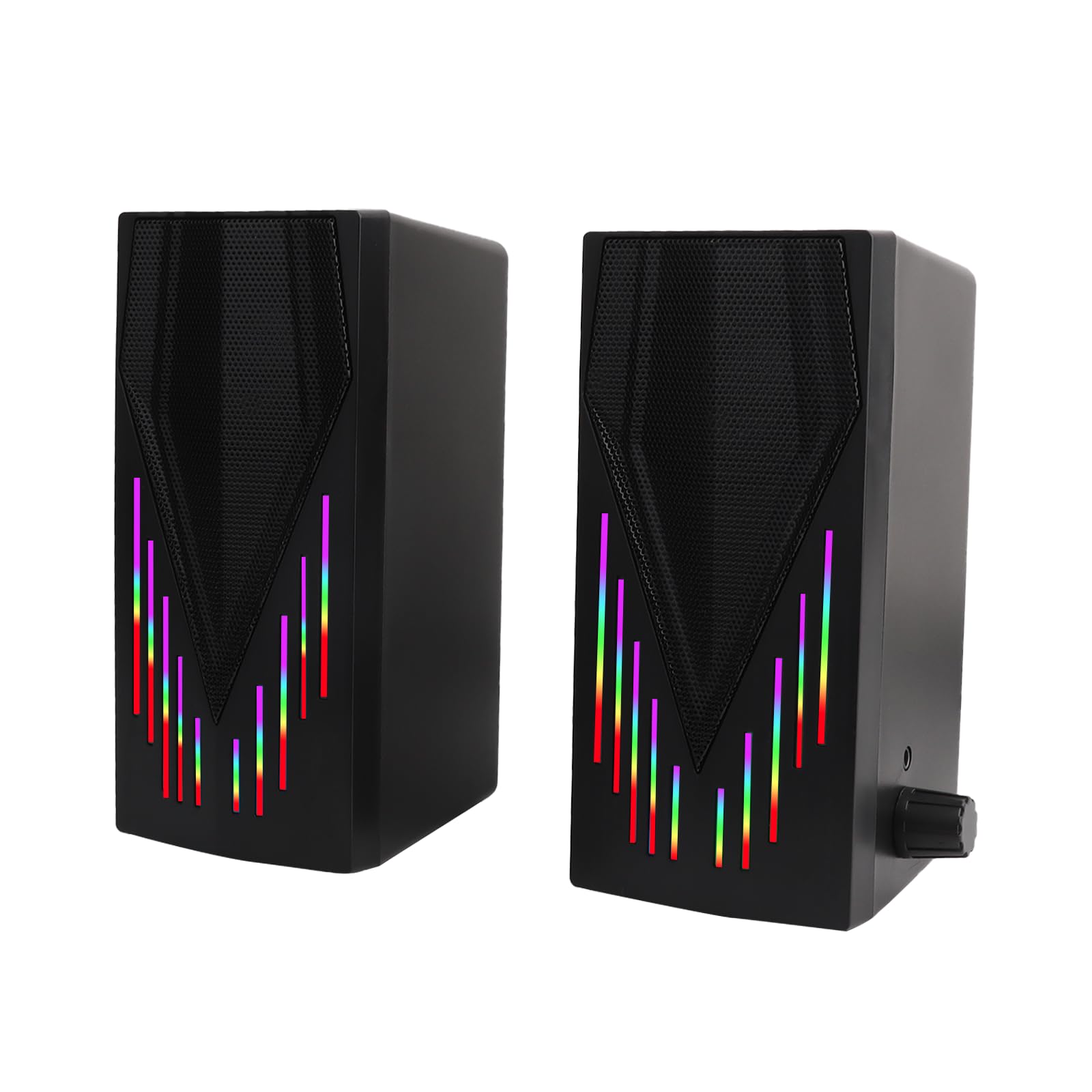 Yxhdz Computer Speakers, Speakers For Computer Desktop Pc With Colorful Rgb Lighting, Usb Powered Gaming Speakers With 3.5Mm Aux