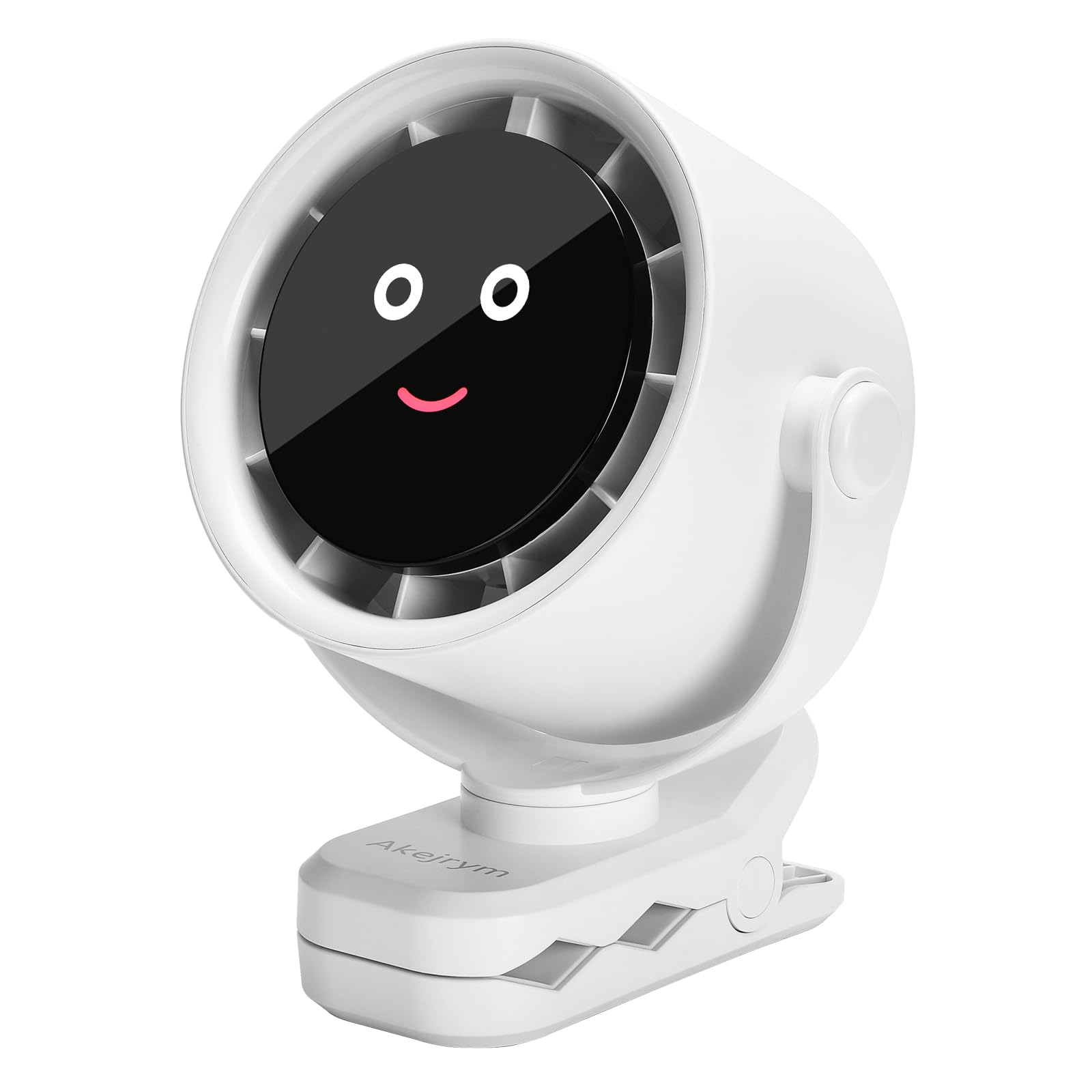 Akejrym Clip on Fan for Bed, Portable Fan for Travel, 360 Rotate Battery Operated Personal Fan, Air Turbo Tech & Digital display