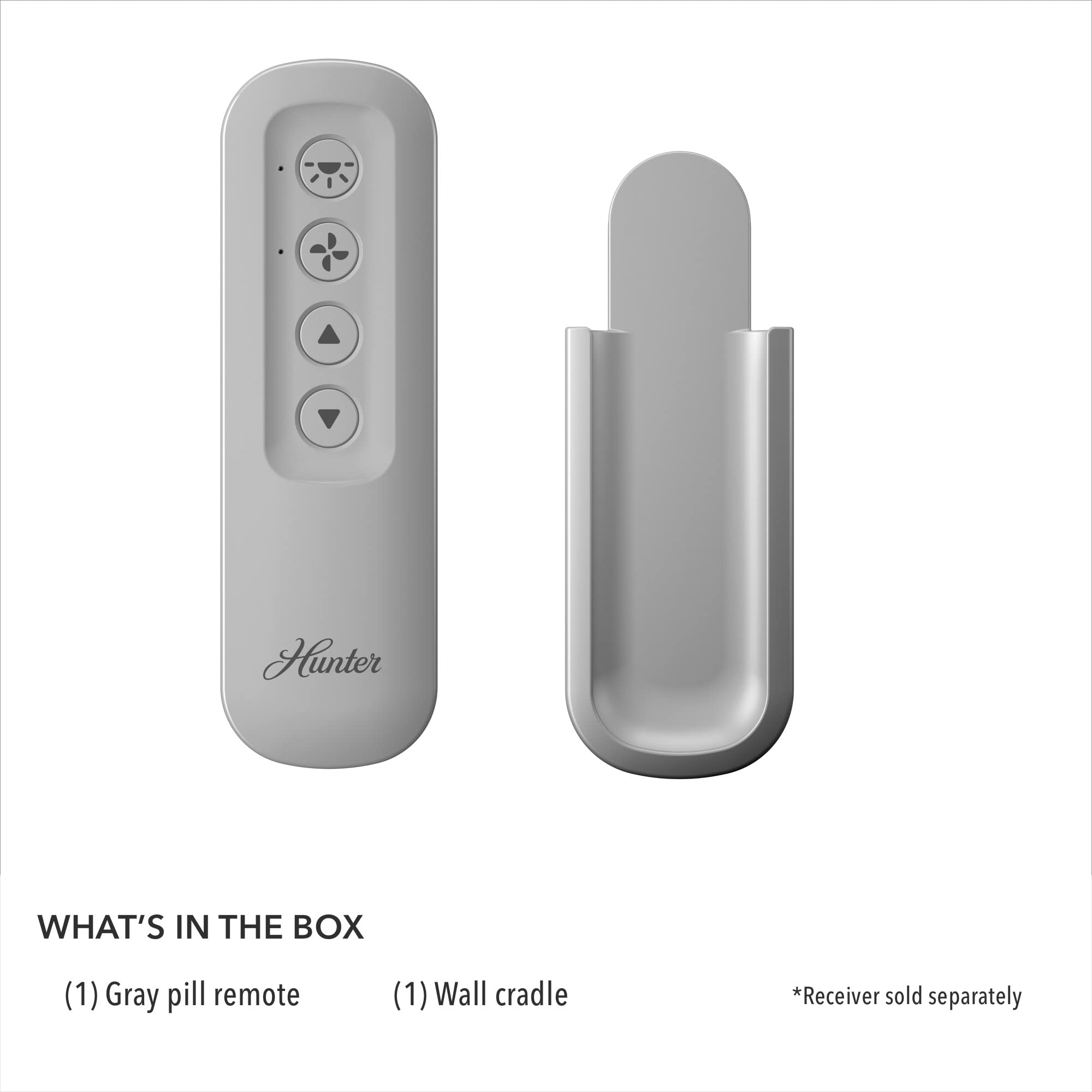 Hunter Fan Company 99813 Core Multifunction Remote Control   Receiver Not Included But Required, Dove Grey