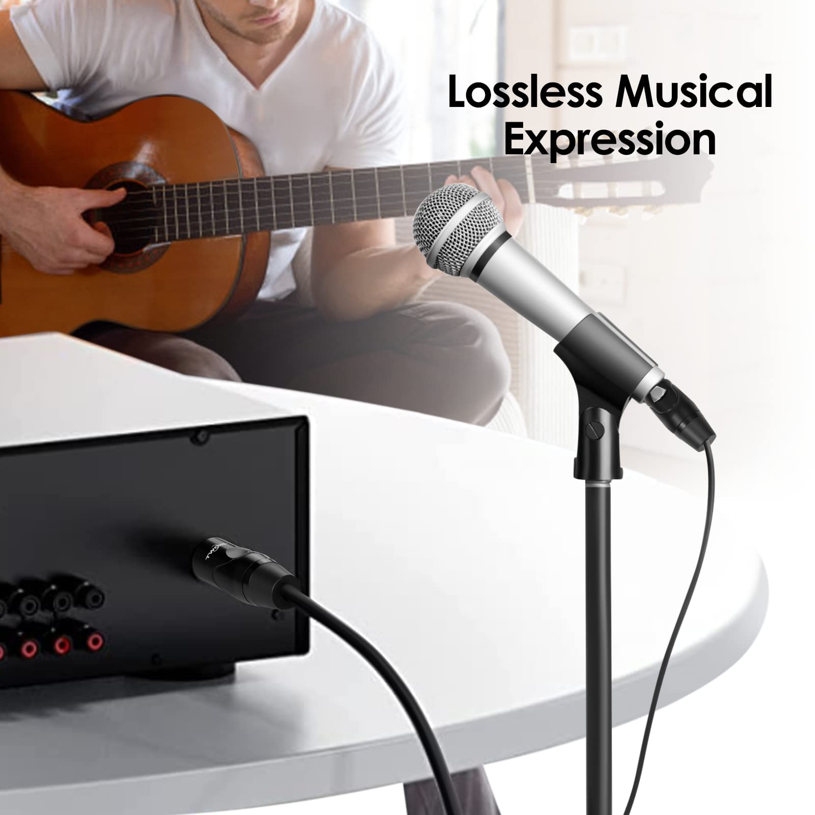 Twozoh Xlr Cables 1Ft 2 Pack, Balanced 3Pin Xlr Male To Female Audio Microphone Cable (Professional/Hifi)